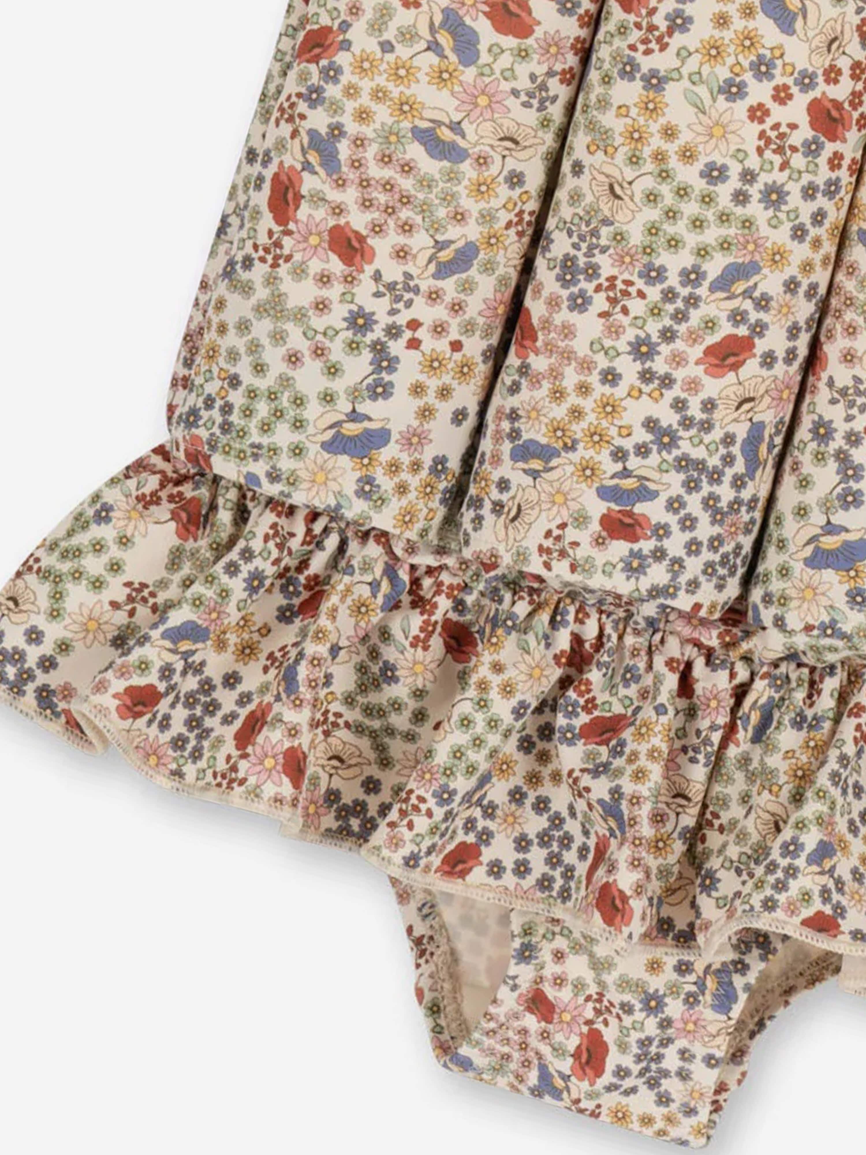 Baby Girls Floral Float Frill Swimsuit in Multicolour