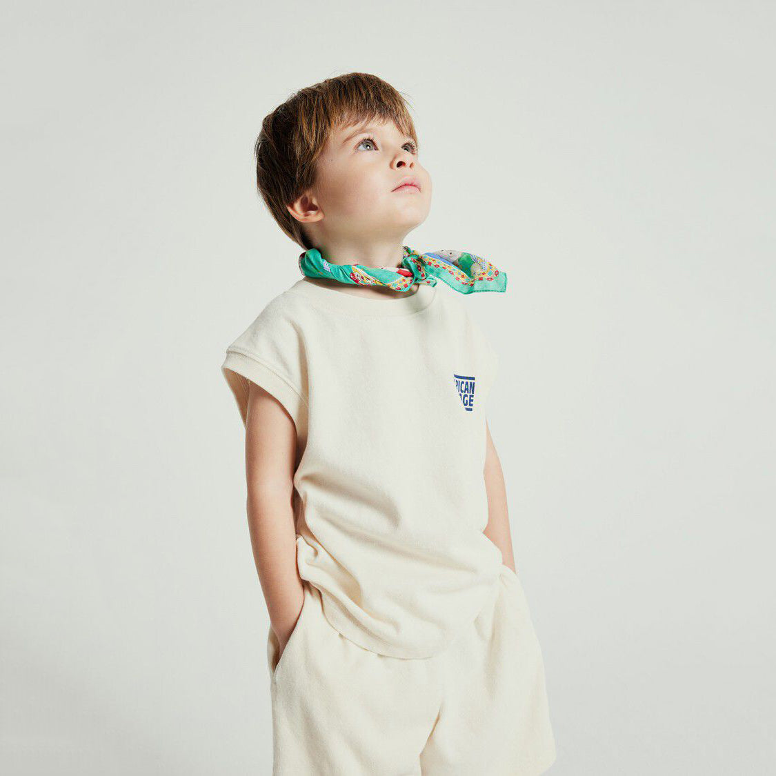 Boys & Girls White Cotton T-Shirt