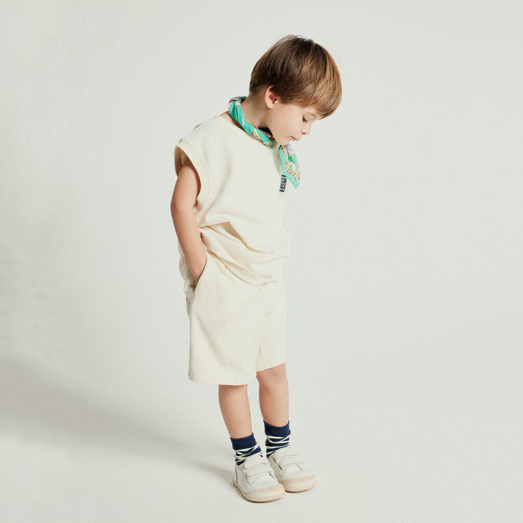 Boys & Girls White Cotton T-Shirt