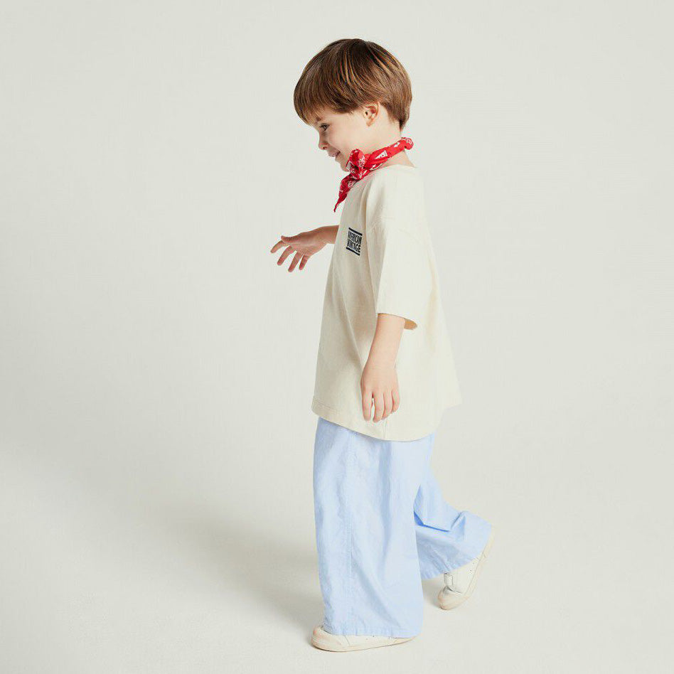 Boys & Girls White Cotton T-Shirt
