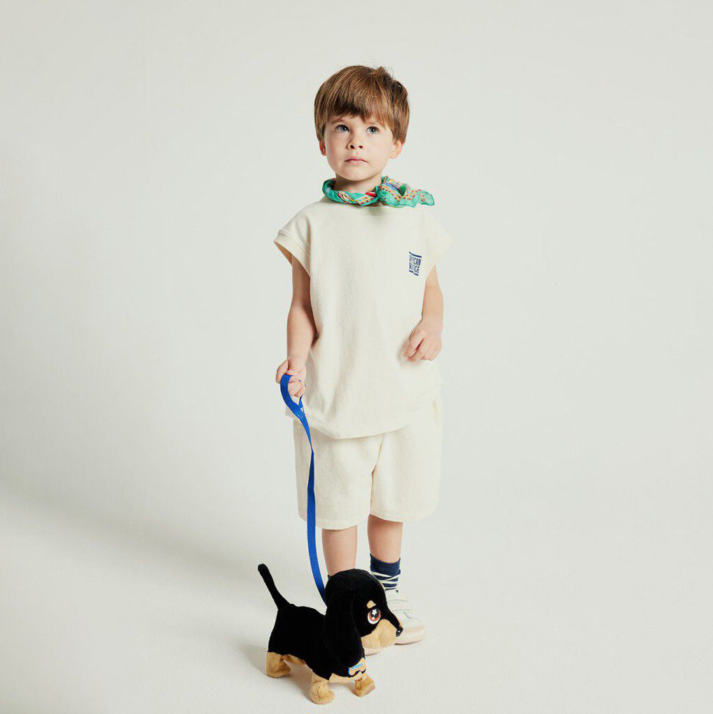 Boys & Girls White Cotton Shorts