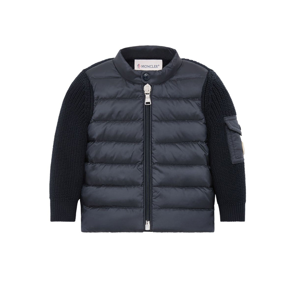 Baby Boys & Girls Navy Padded Down Zip-Up Top