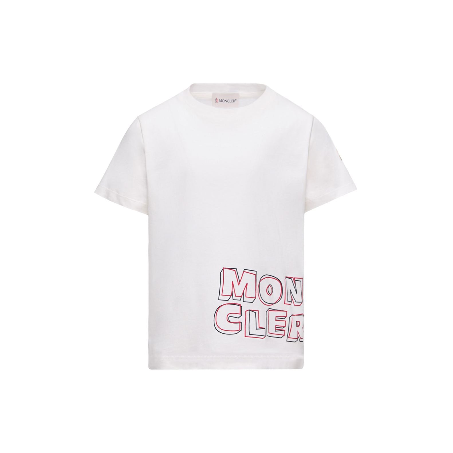 Boys White Logo Cotton T-Shirt