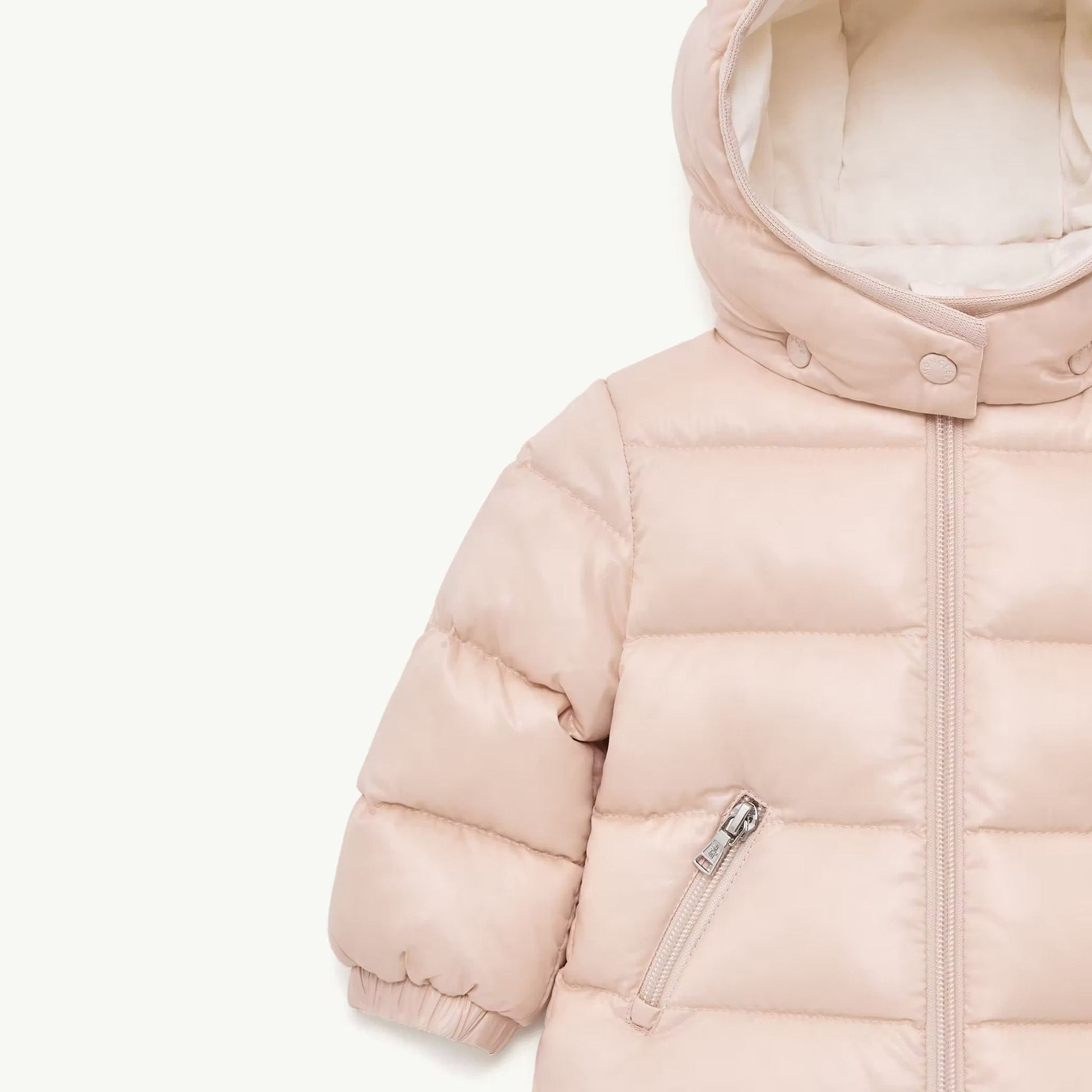 Baby Girls Light Pink "BADY" Padded Down Coat