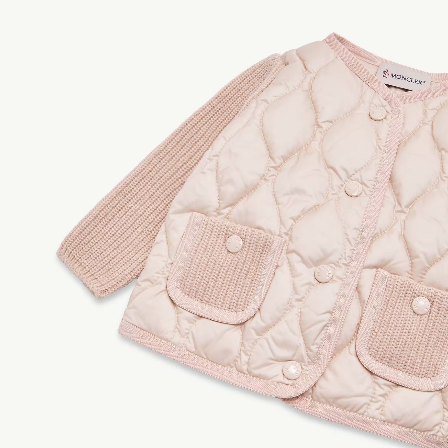 Baby Girls Pastel Pink Padded Down Cardigan