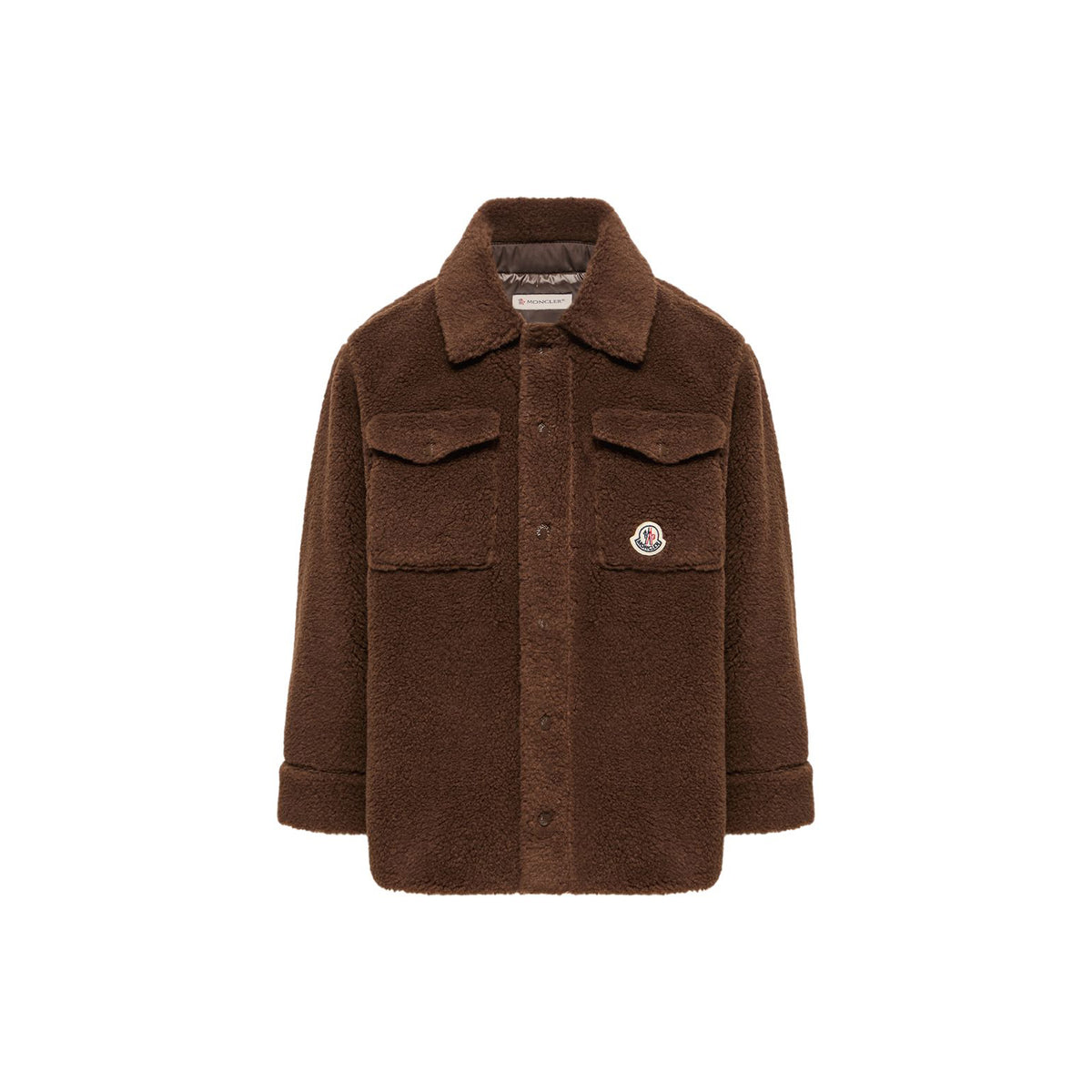 Boys Brown Sherpa Fleece Shirt