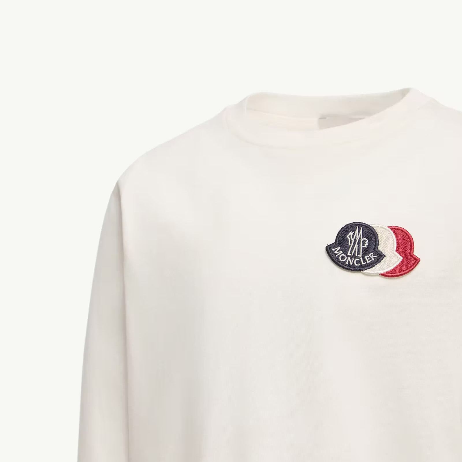 Boys White Cotton Long Sleeves T-Shirt