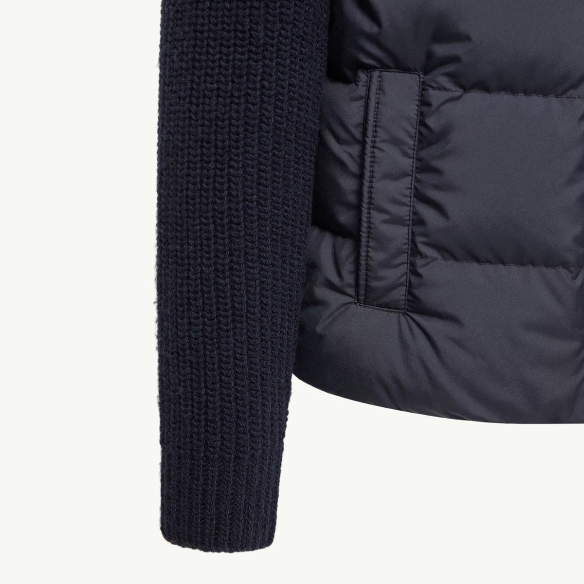 Boys Dark Blue Padded Down Zip-Up Top