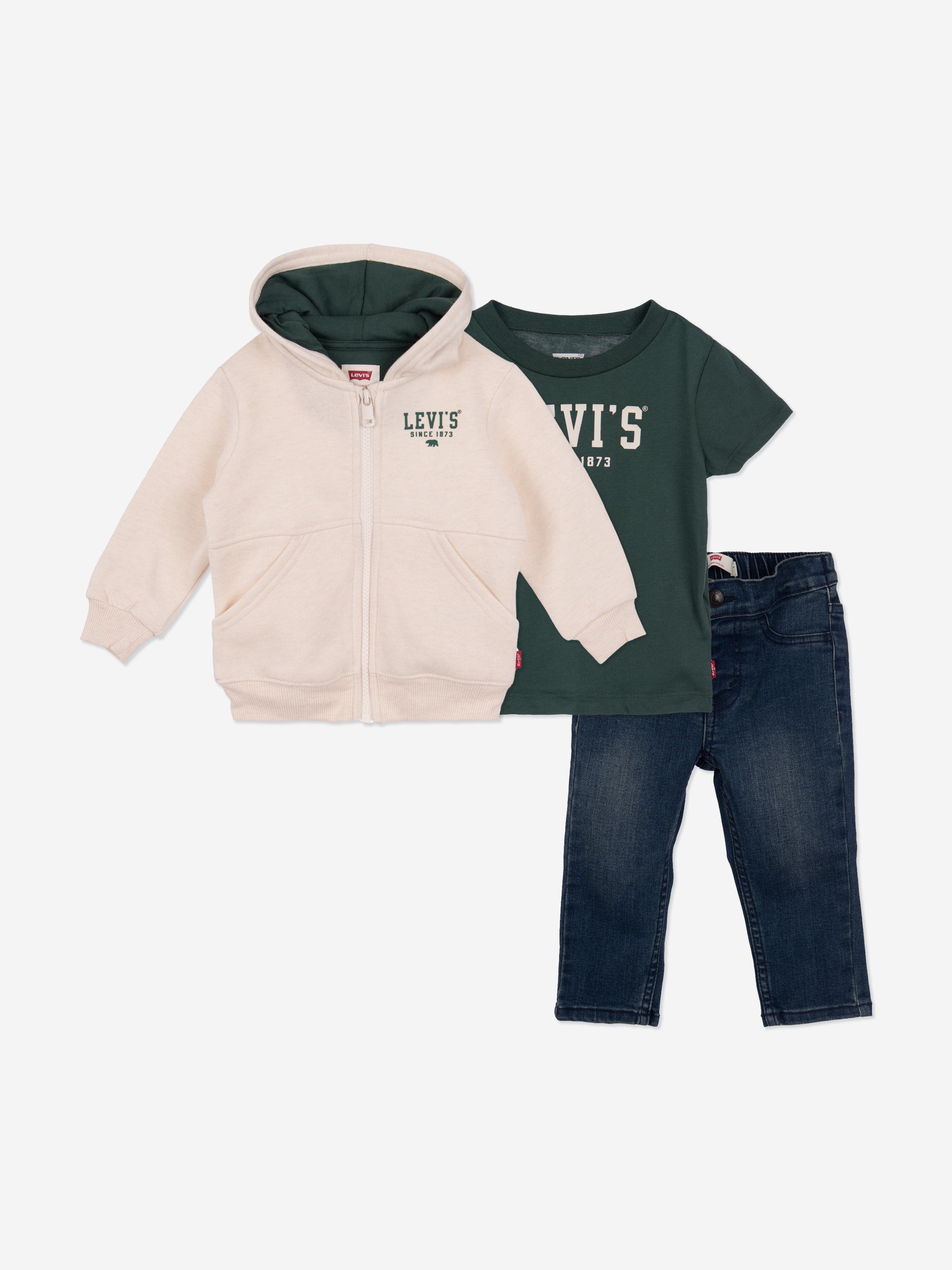 Levi's Baby Boys 3 Piece Outfit Set in Grey