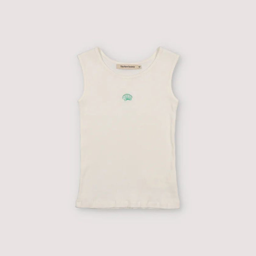 Girls White Cotton Vest