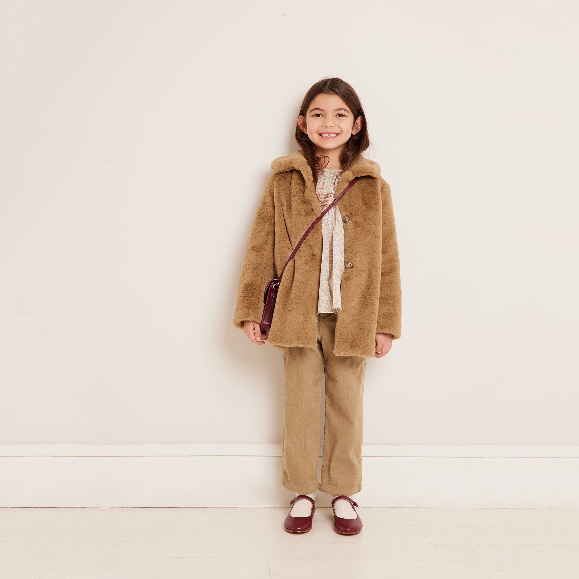 Girls Camel Coat