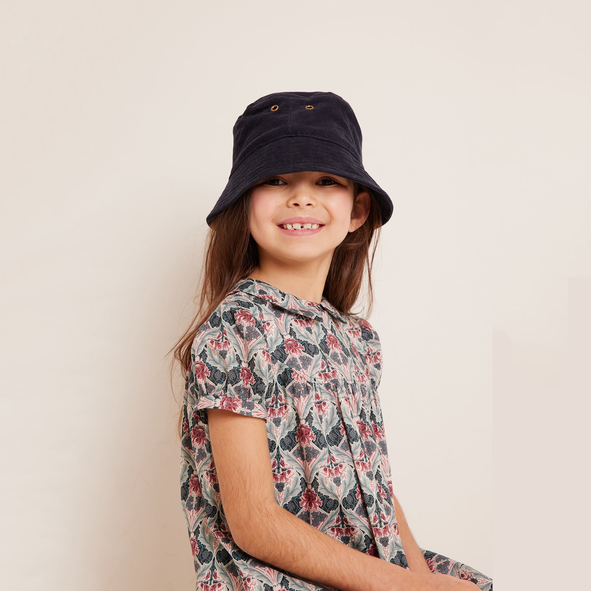 Girls Green Flower Cotton Dress