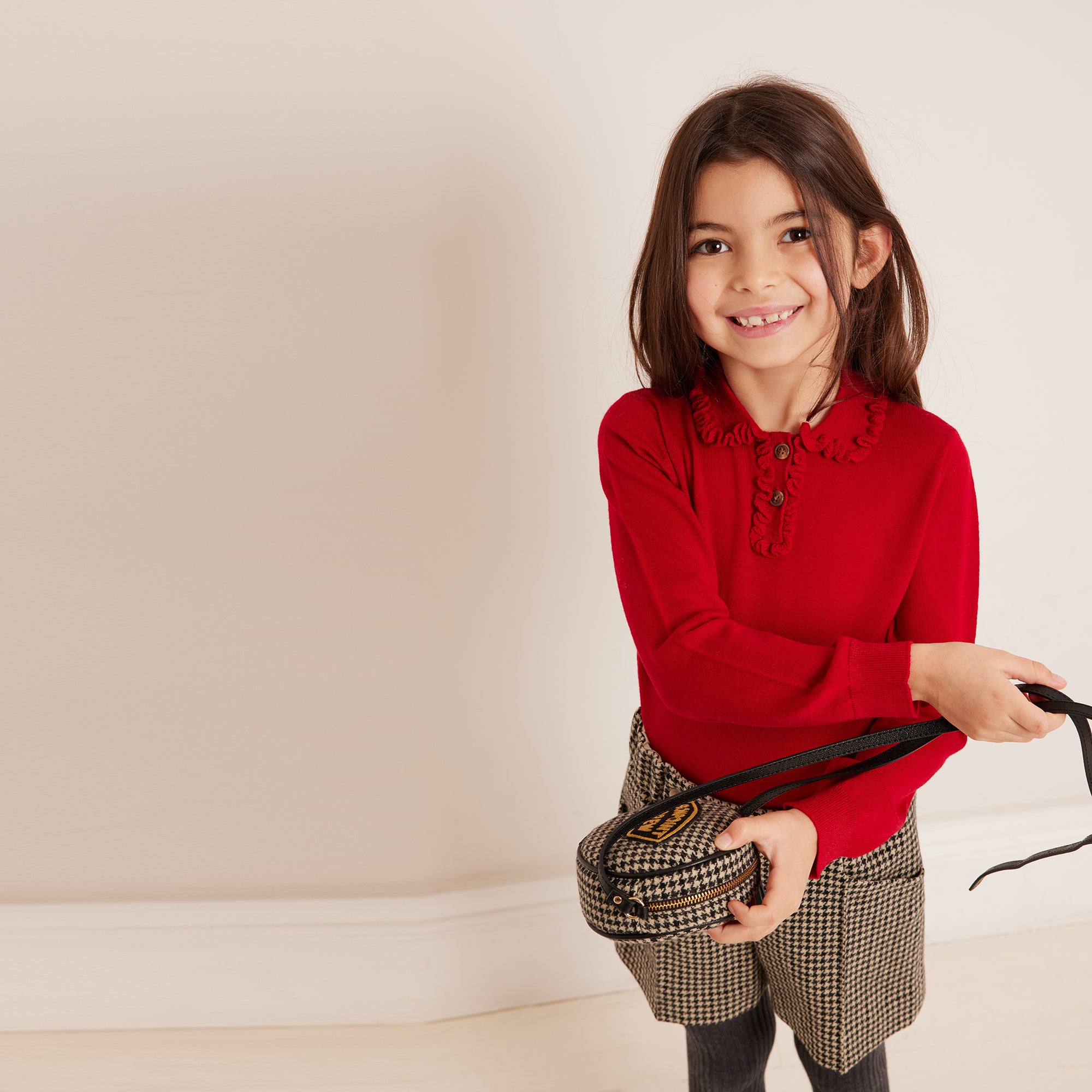 Girls Red Wool Sweater