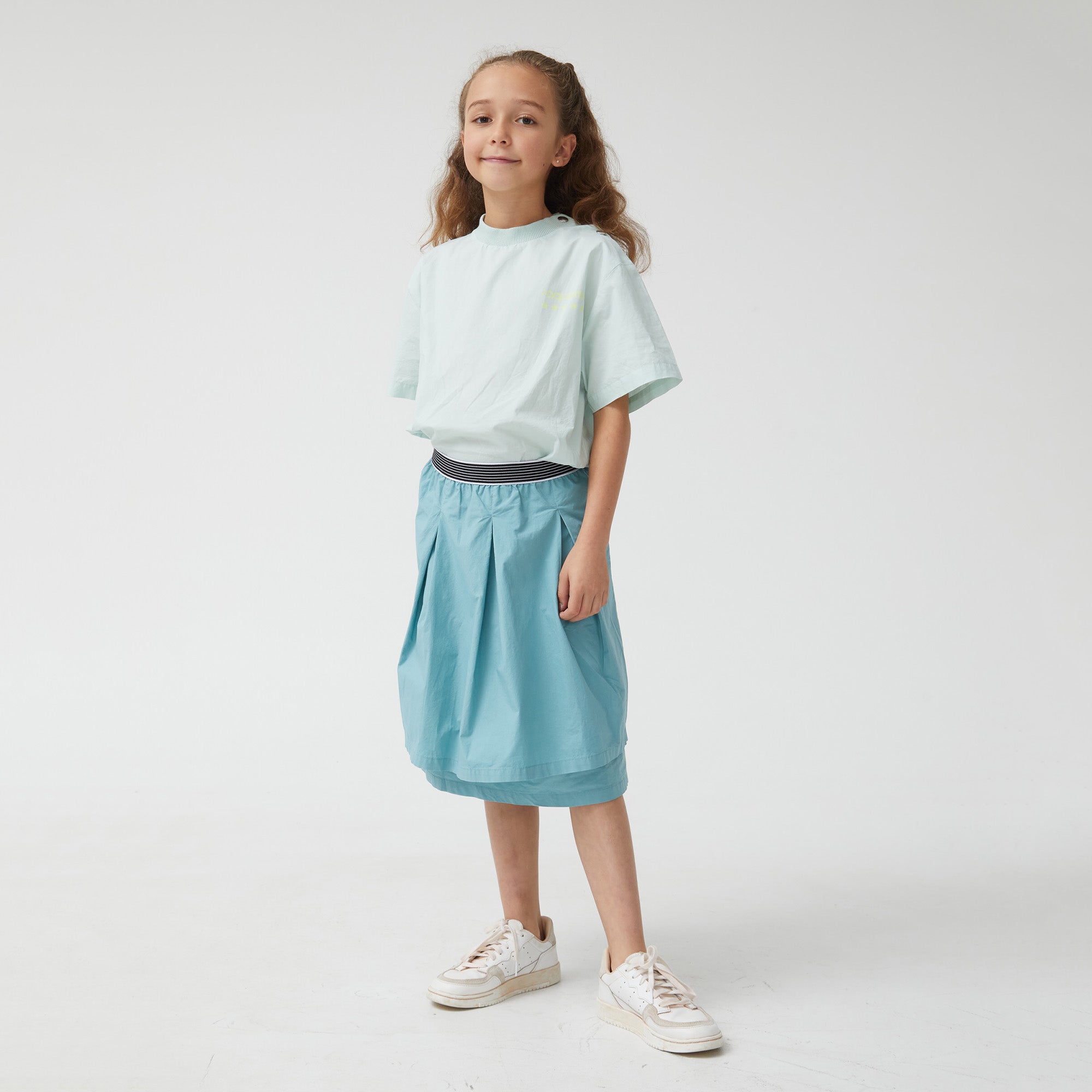 Boys & Girls Light Blue Cotton T-Shirt