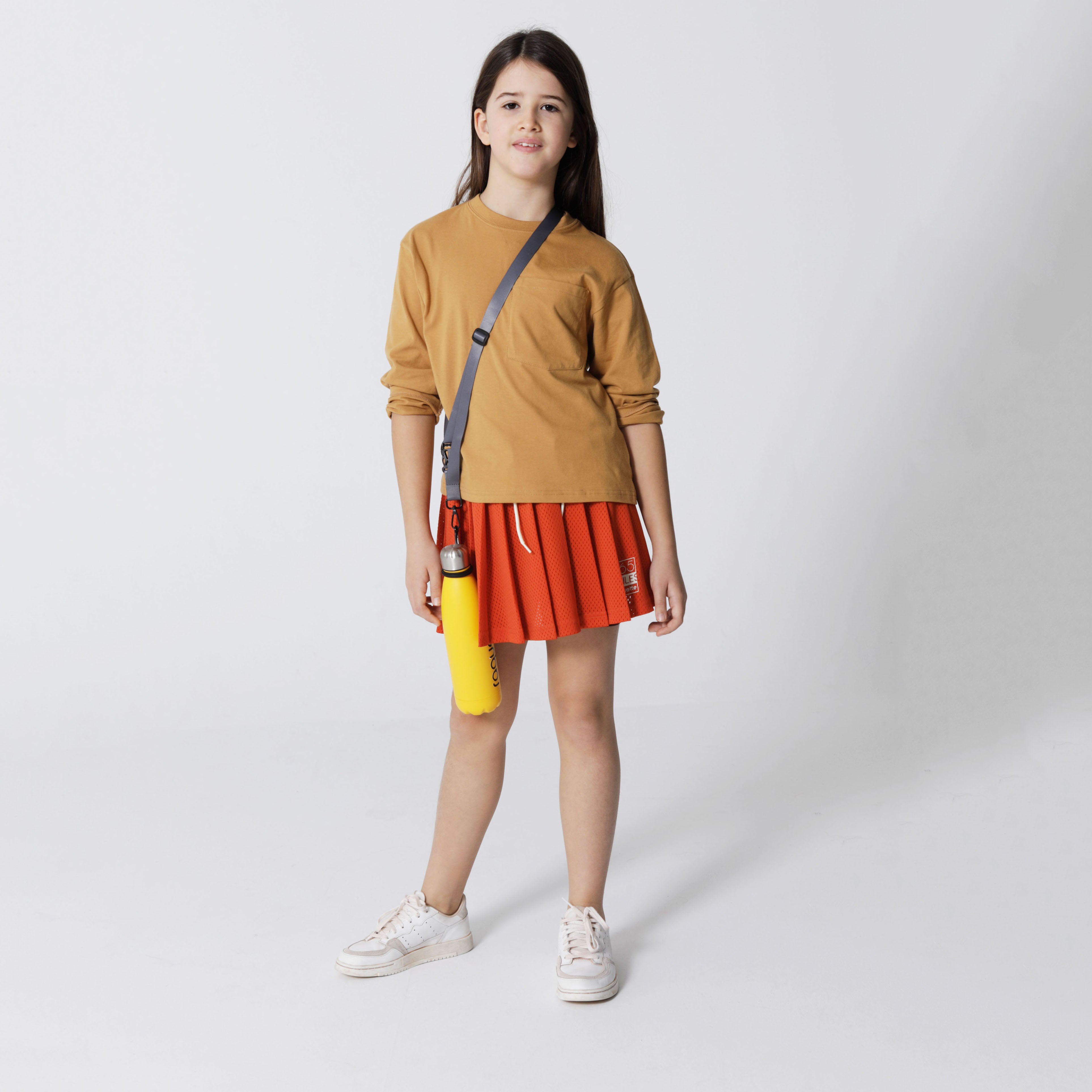 Girls Rouge Pleated Skirt