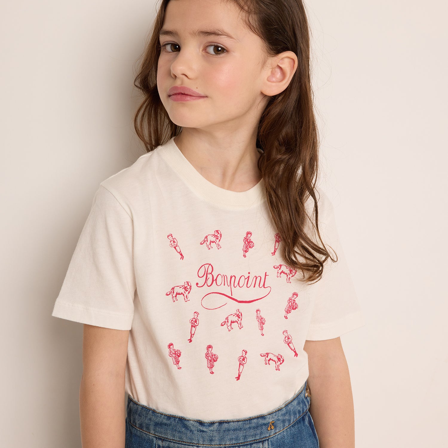 Girls White Logo Cotton T-Shirt