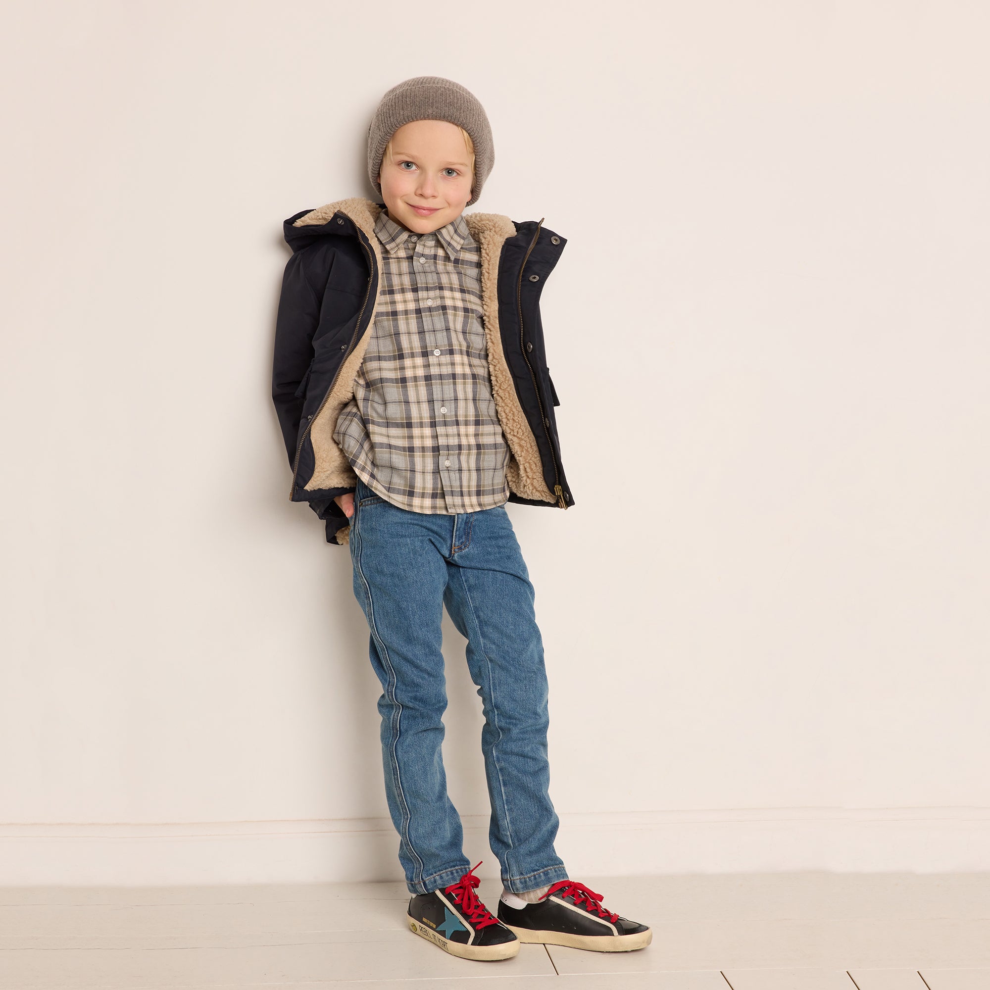 Boys Navy Coat