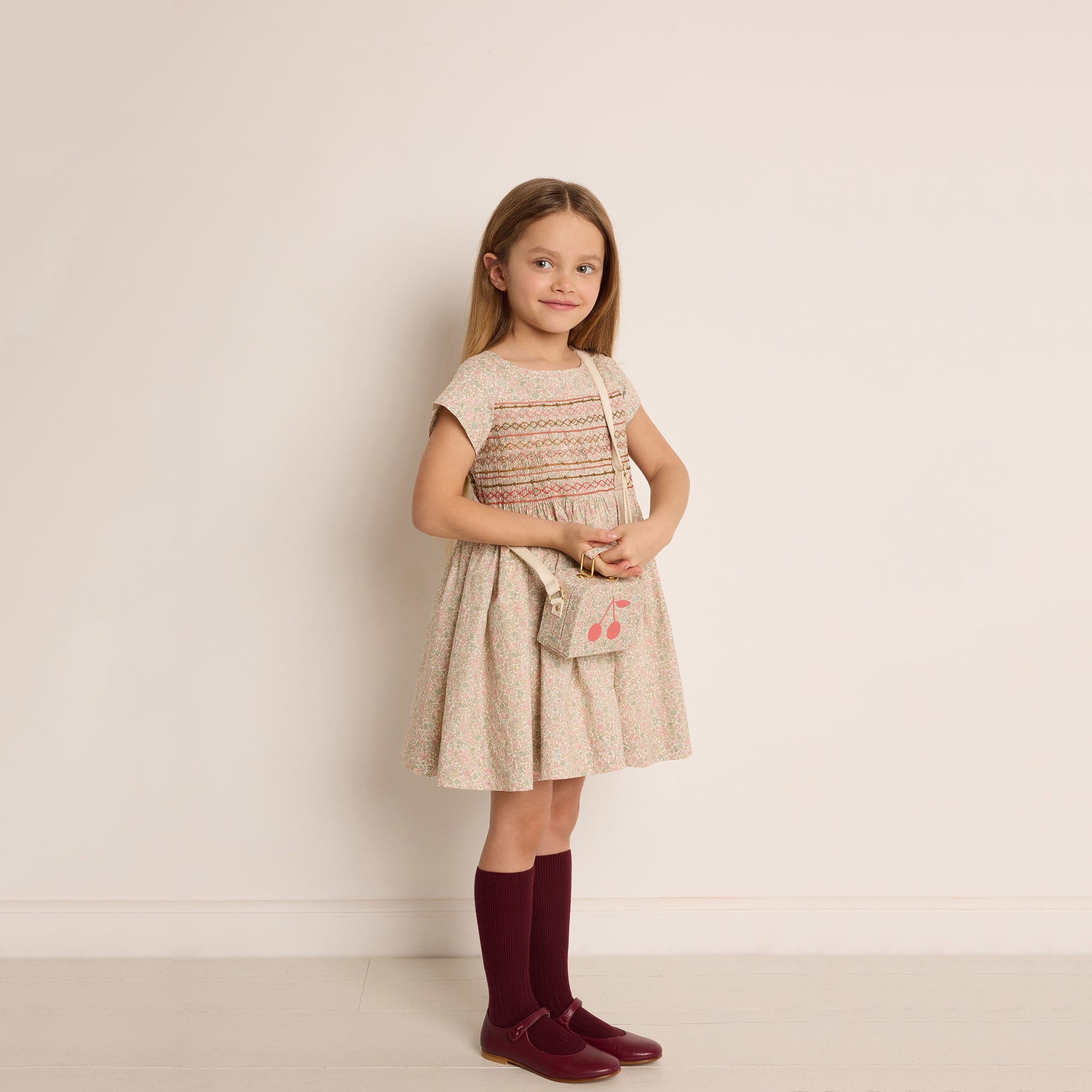 Girls Pink Floral Dress