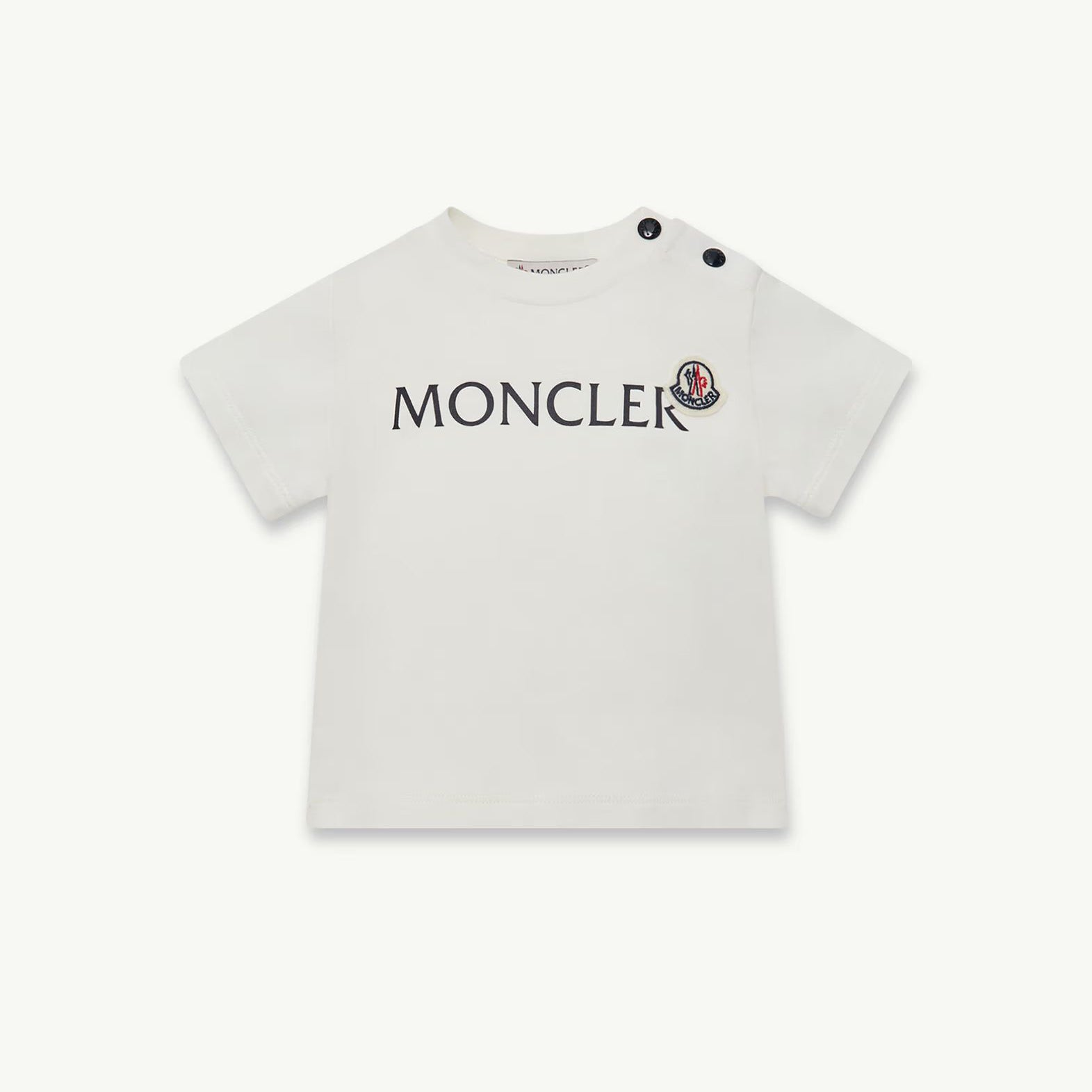 Baby Boys White Logo Cotton T-Shirt