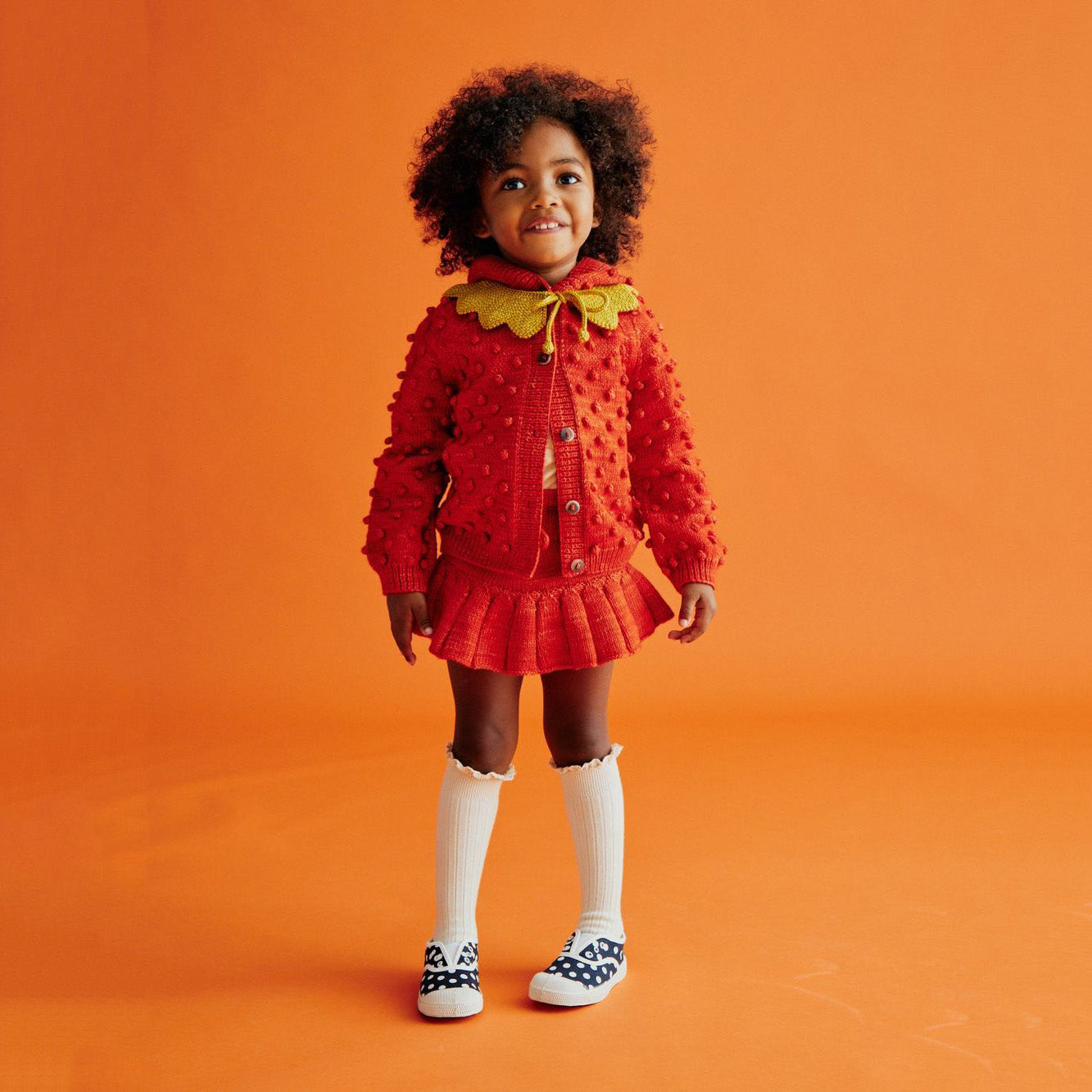 Girls Red Wool Skirt