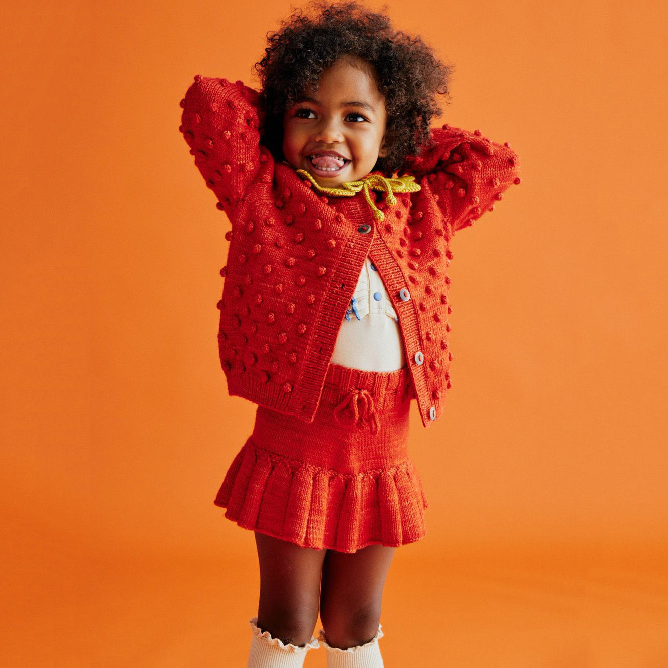 Girls Red Wool Skirt
