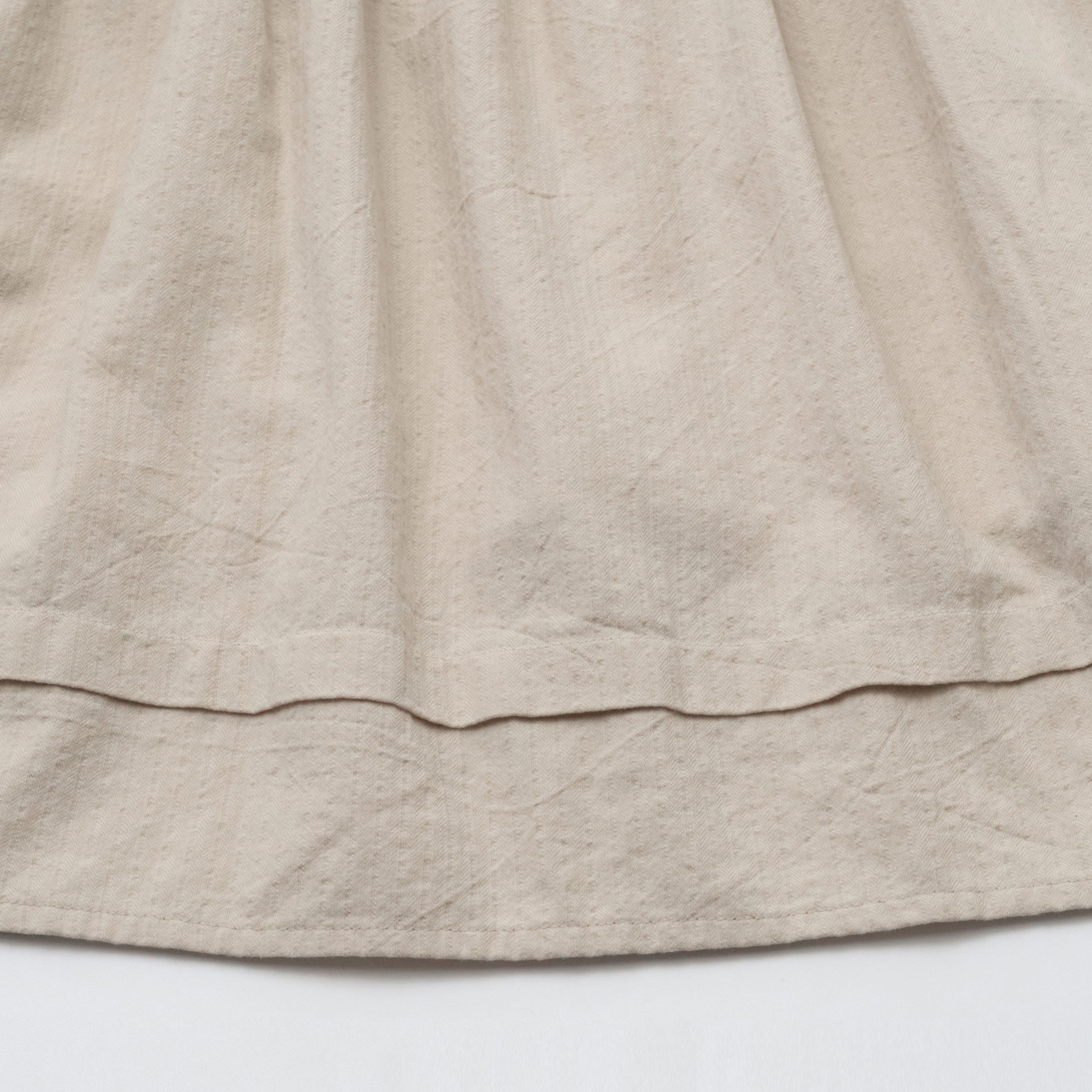 Girls Light Grey Embroidered Cotton Dress