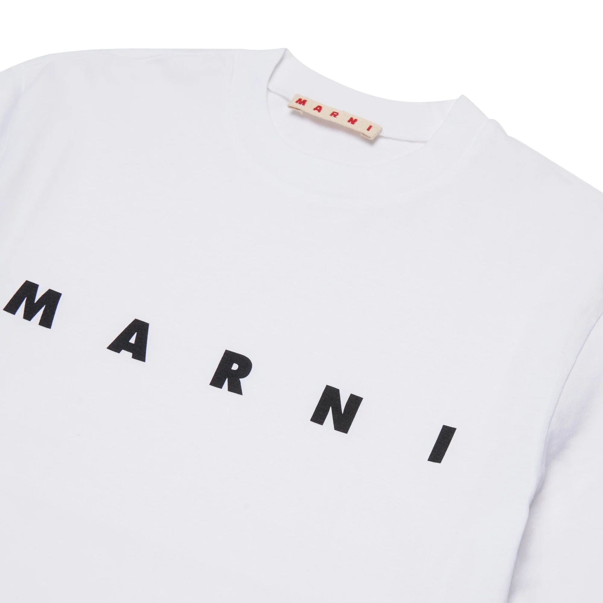 Boys & Girls White Logo Cotton T-Shirt