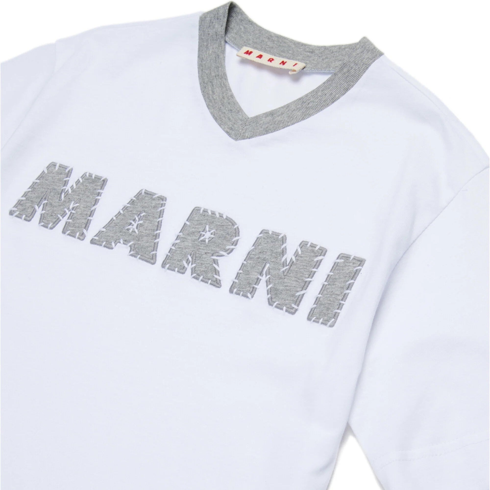 Boys & Girls White Logo Cotton T-Shirt