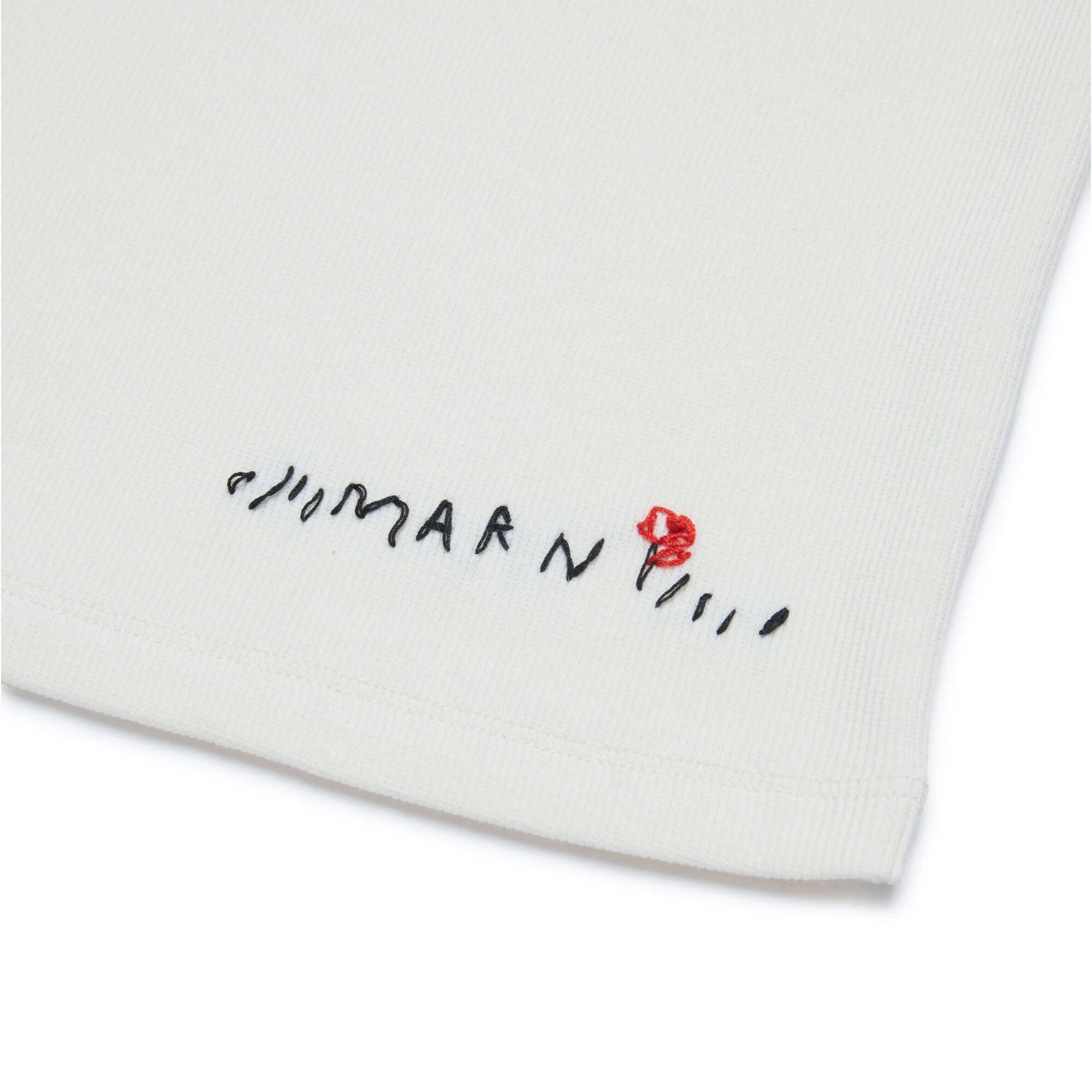 Girls White Logo Cotton Vest