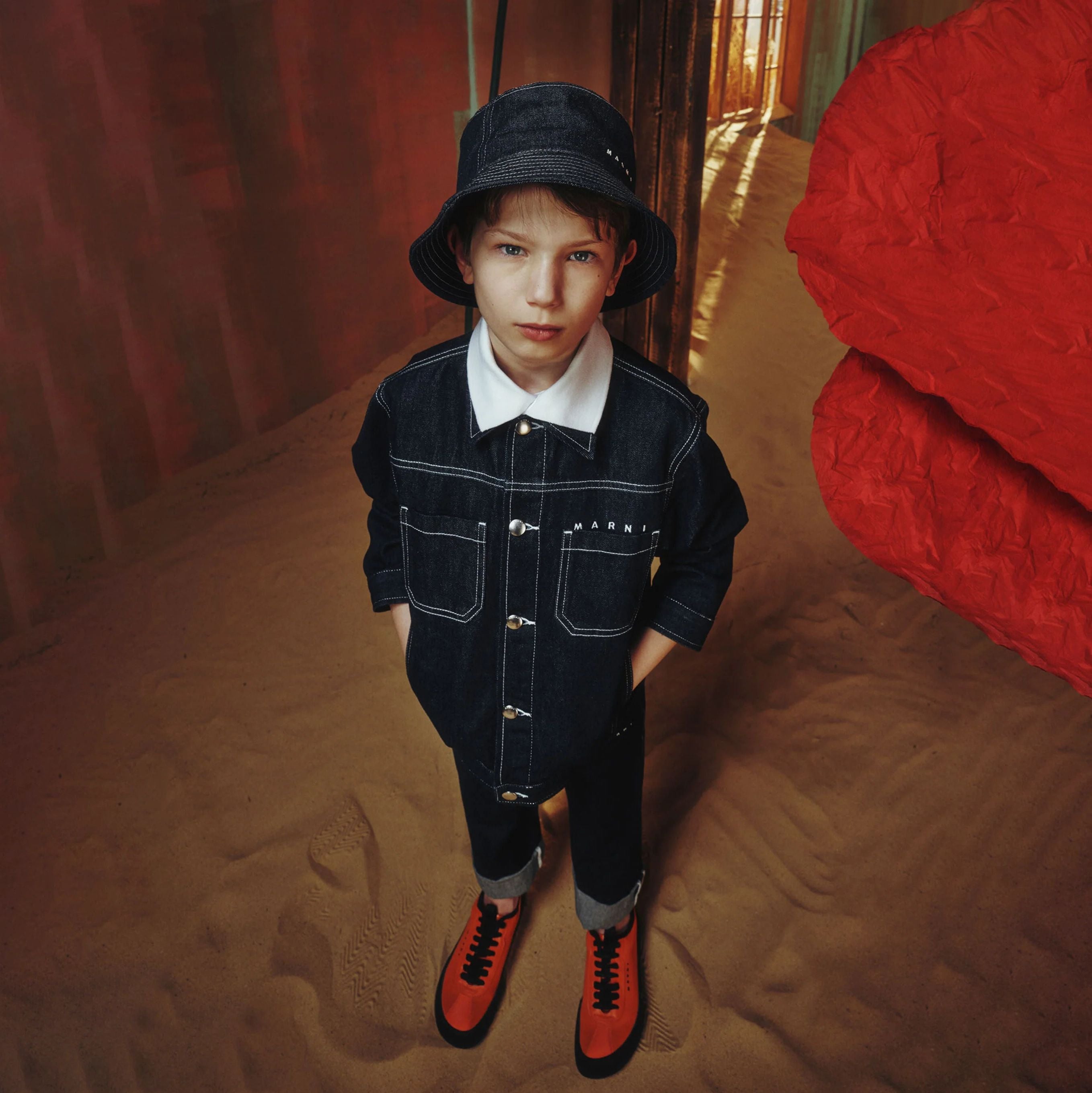 Boys & Girls Dark Blue Denim Jacket