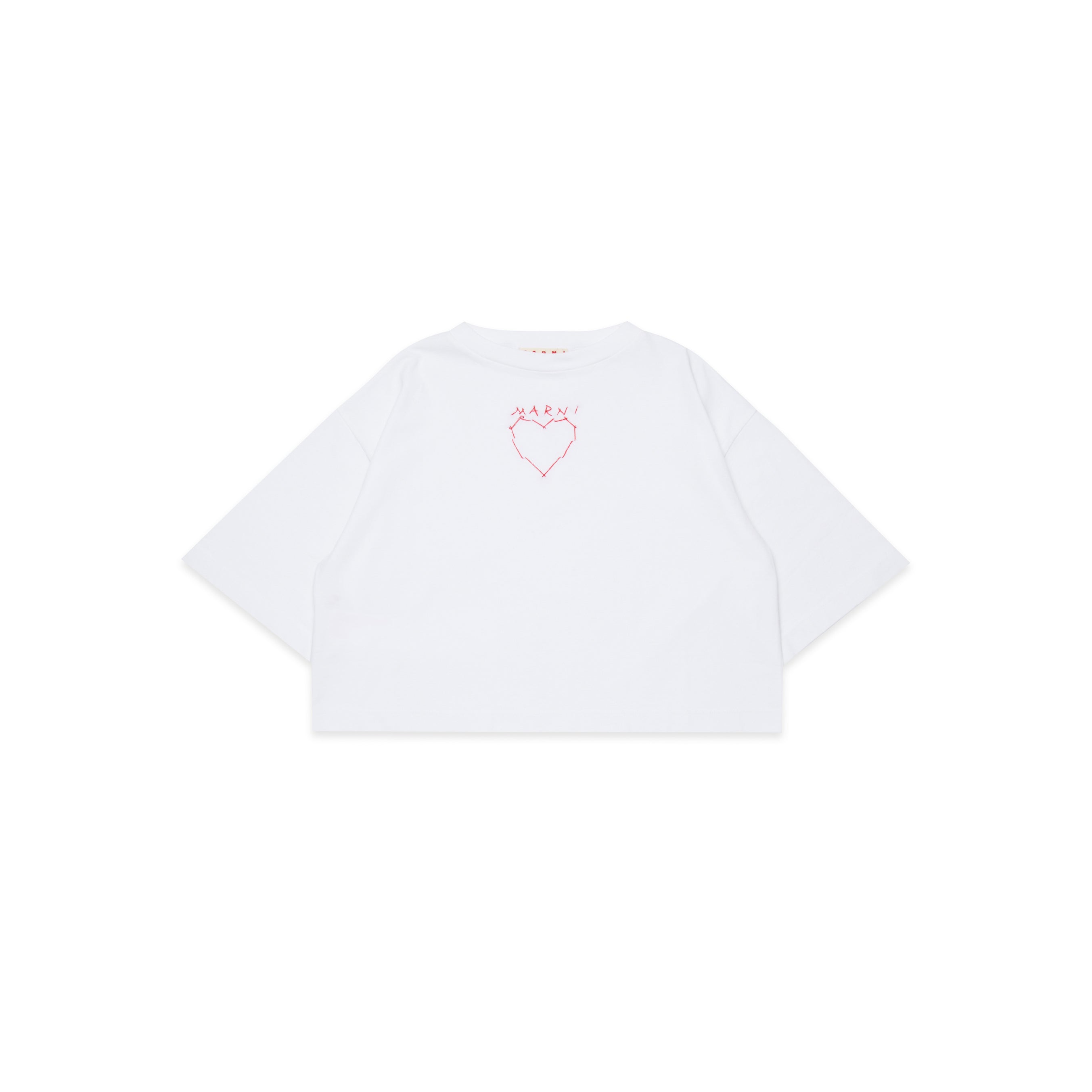 Girls White Logo Cotton T-Shirt
