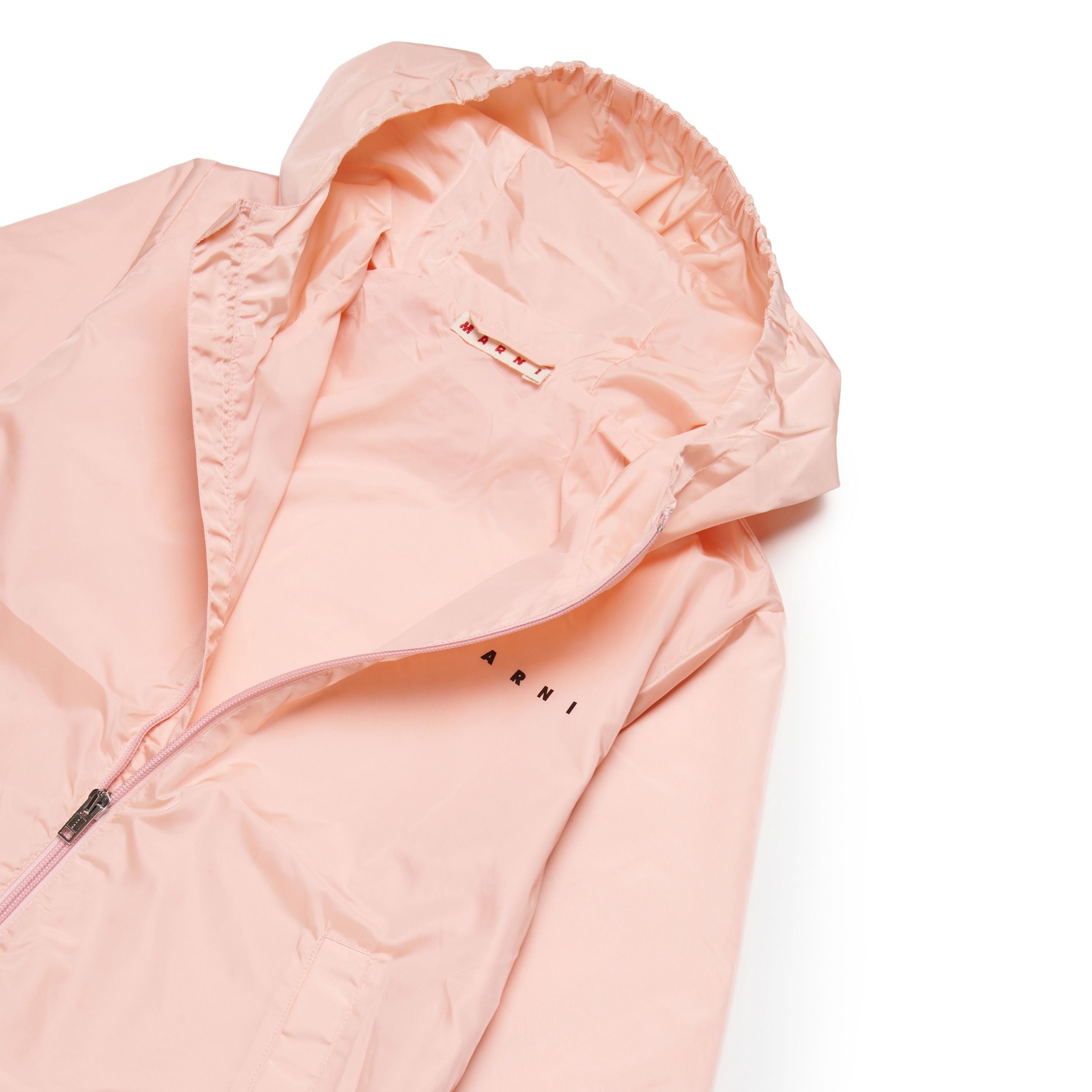 Girls Pink Hooded Zip-Up Jacket