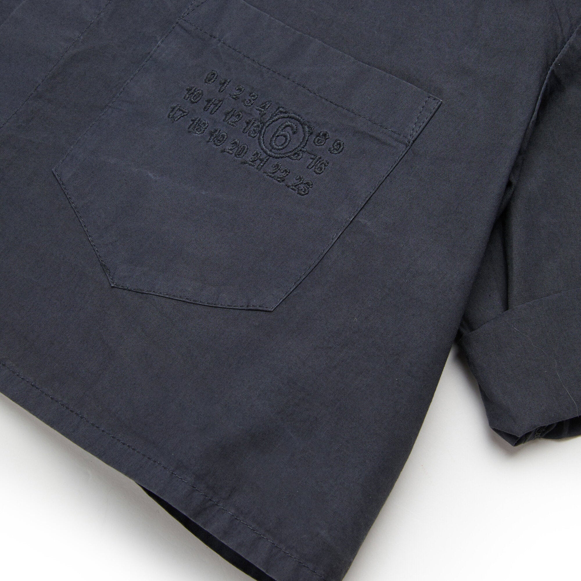 Girls Grey Embroidered Cotton Shirt