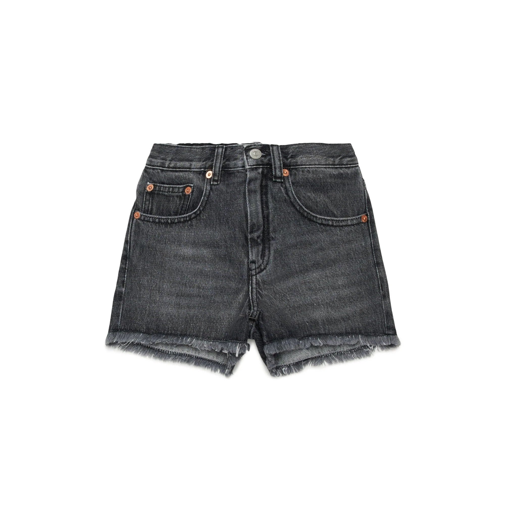 Girls Black Denim Shorts
