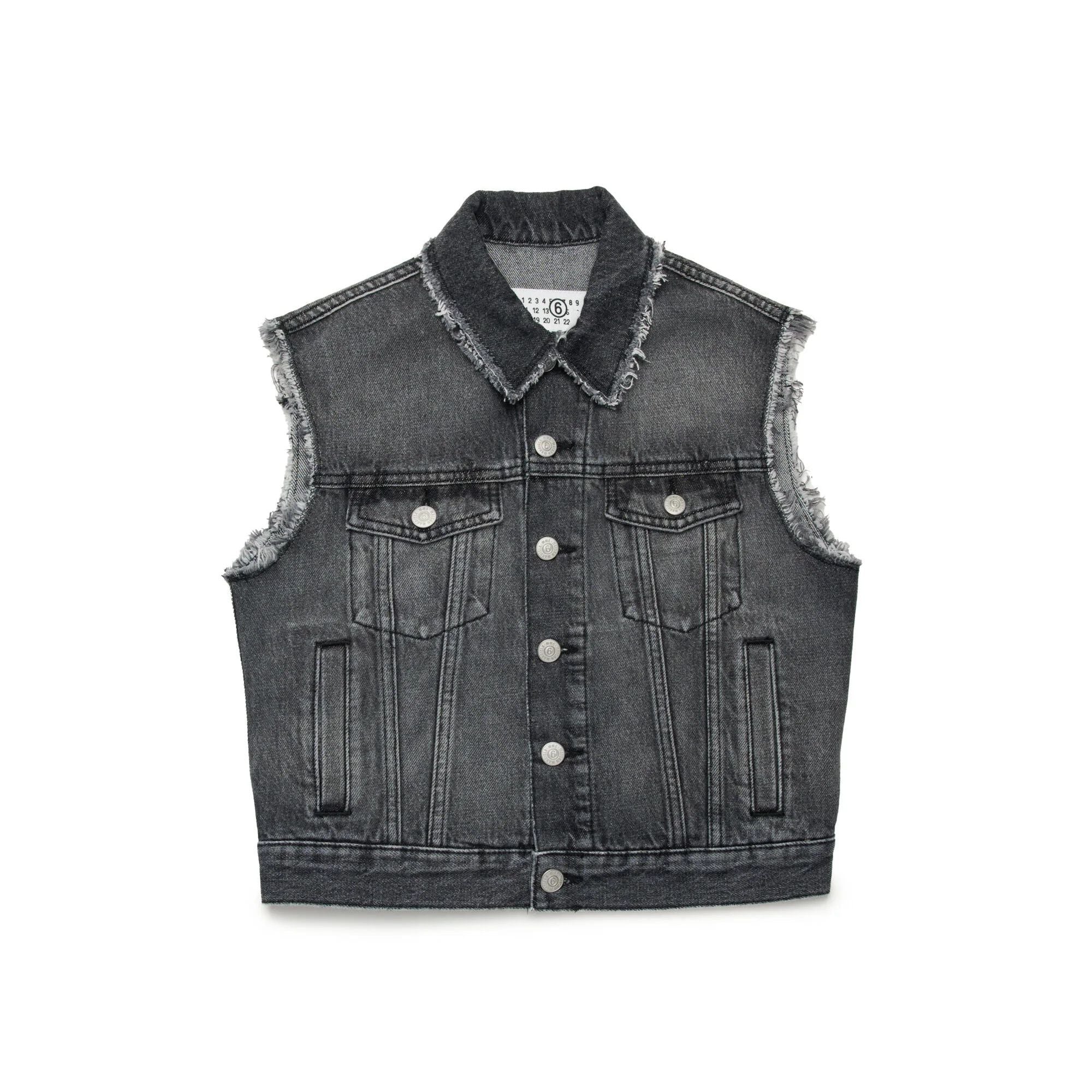 Boys & Girls Black Denim Gilet