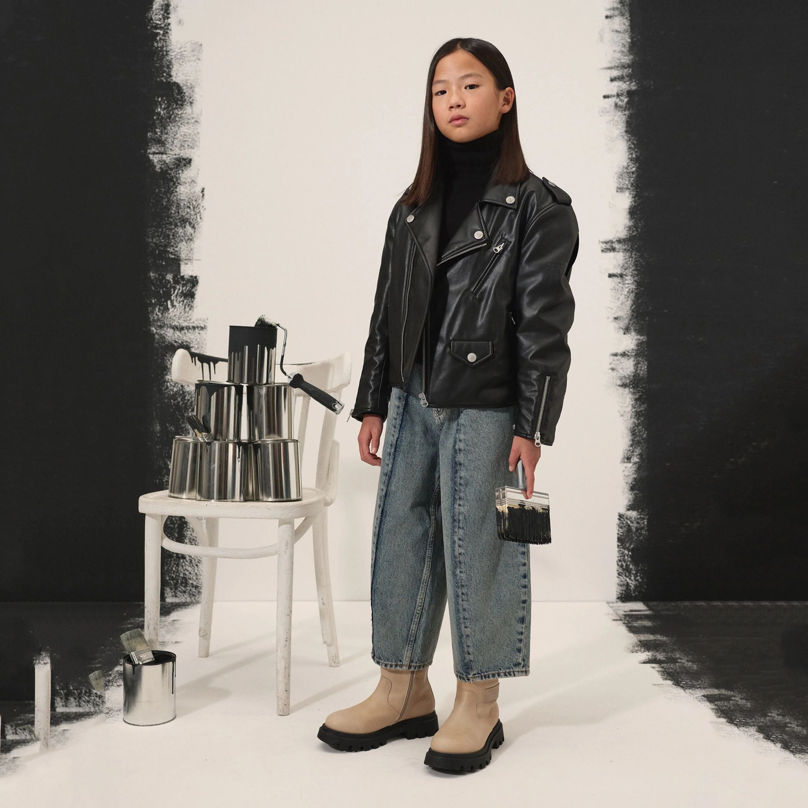 Boys & Girls Black Padded Jacket