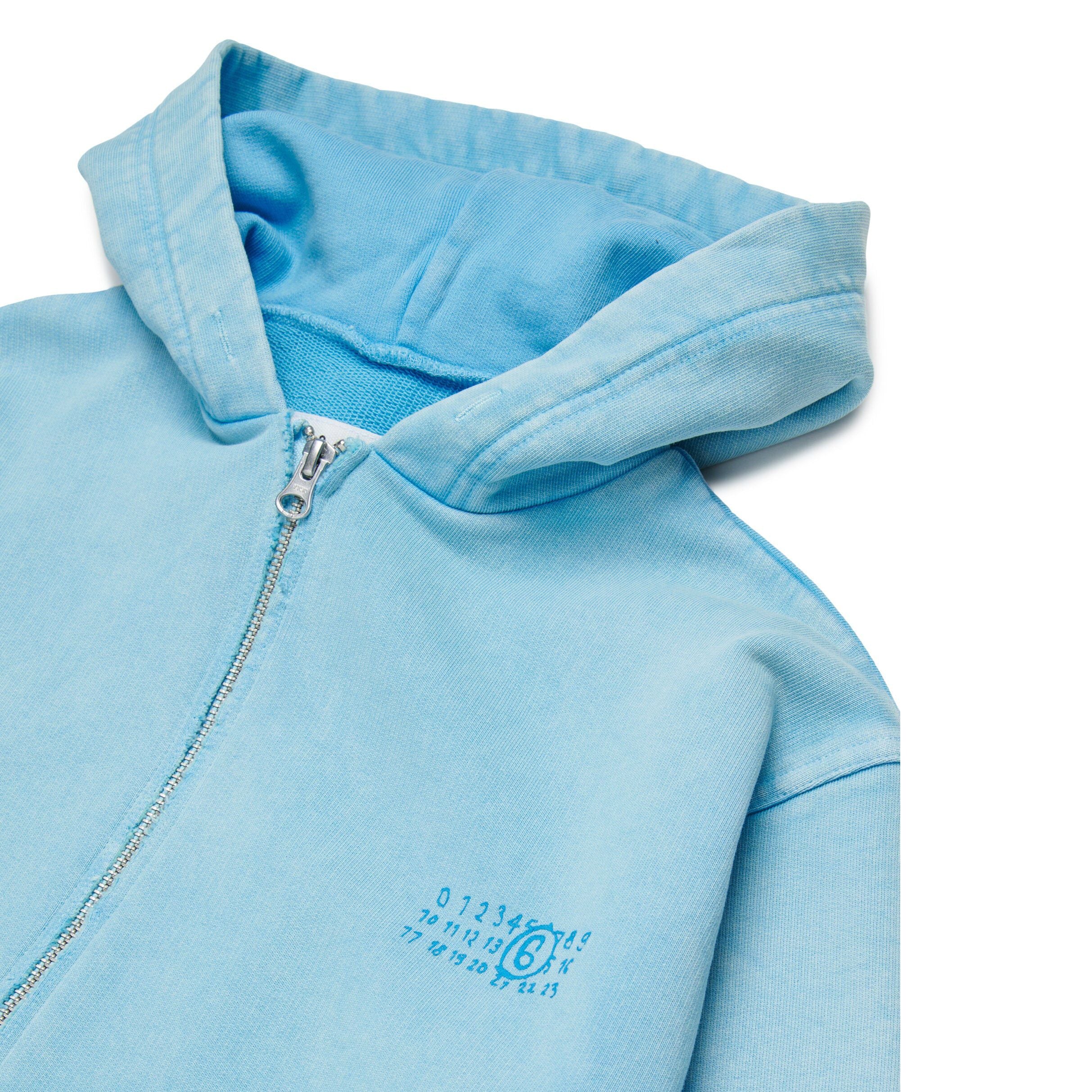 Boys & Girls Light Blue Cotton Zip-Up Top