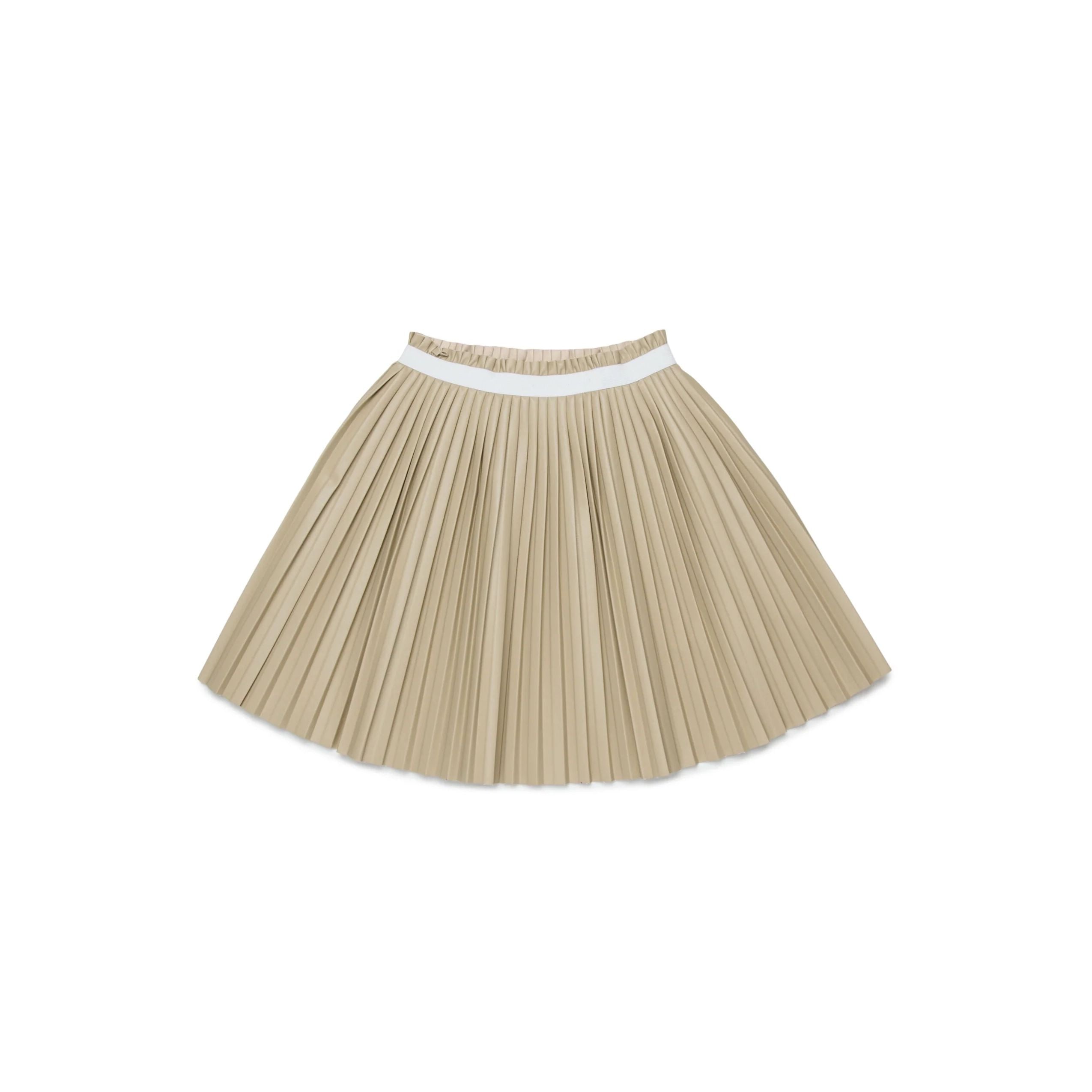 Girls Beige Pleated Skirt