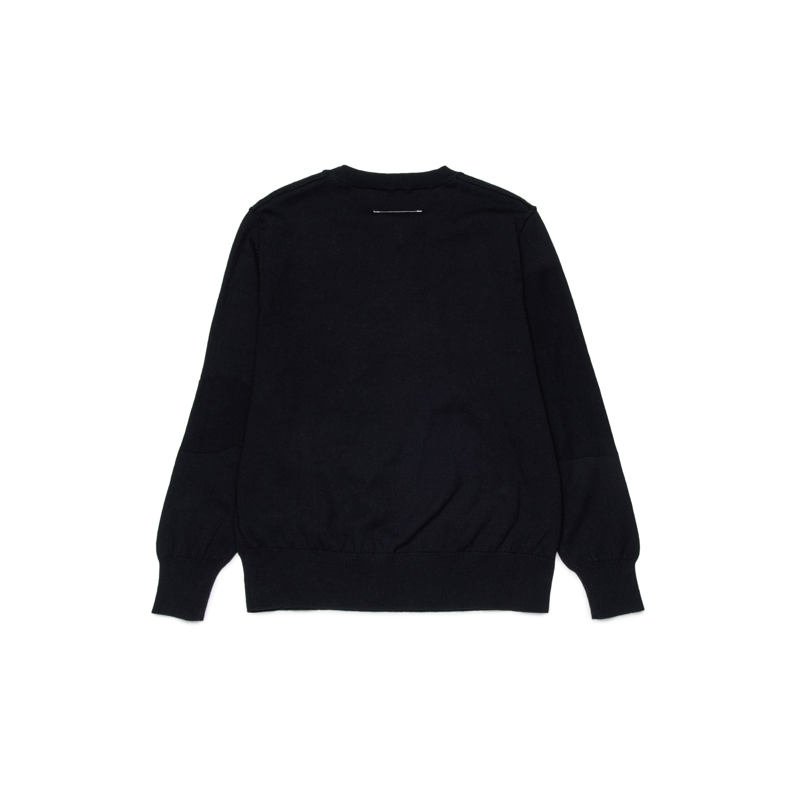 Boys & Girls Black Cotton Knit Sweater
