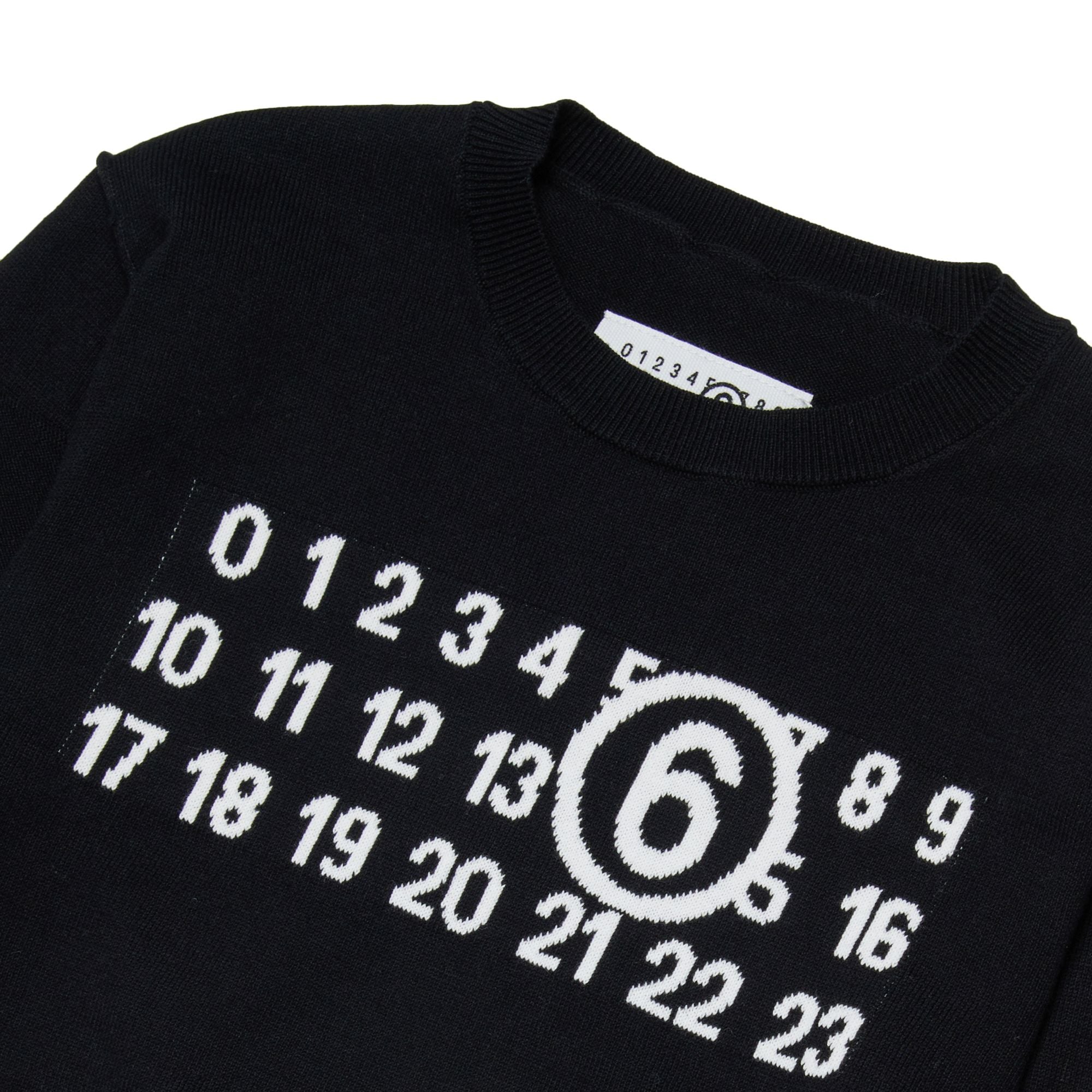 Boys & Girls Black Cotton Knit Sweater