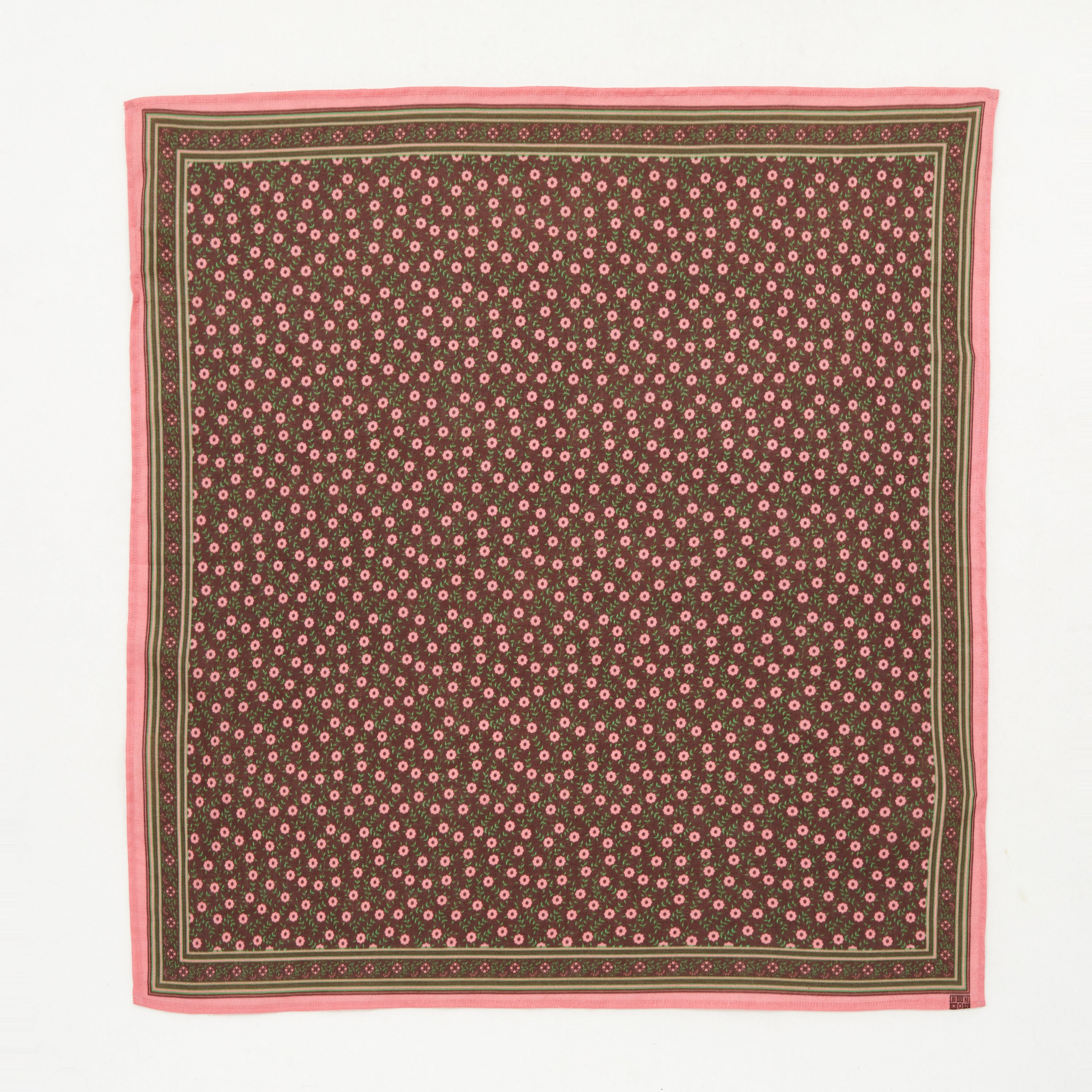 Girls Brown Floral Cotton Scarf