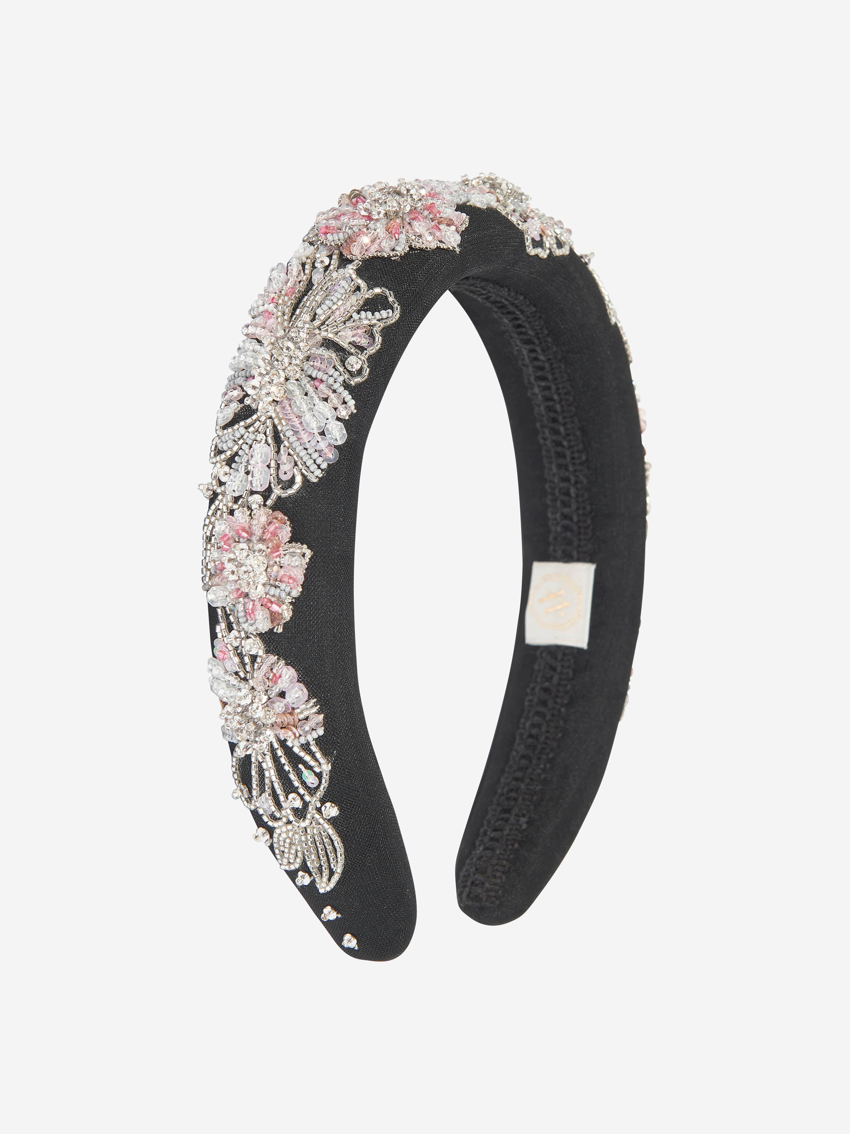 Girls Embellished Headband in Black