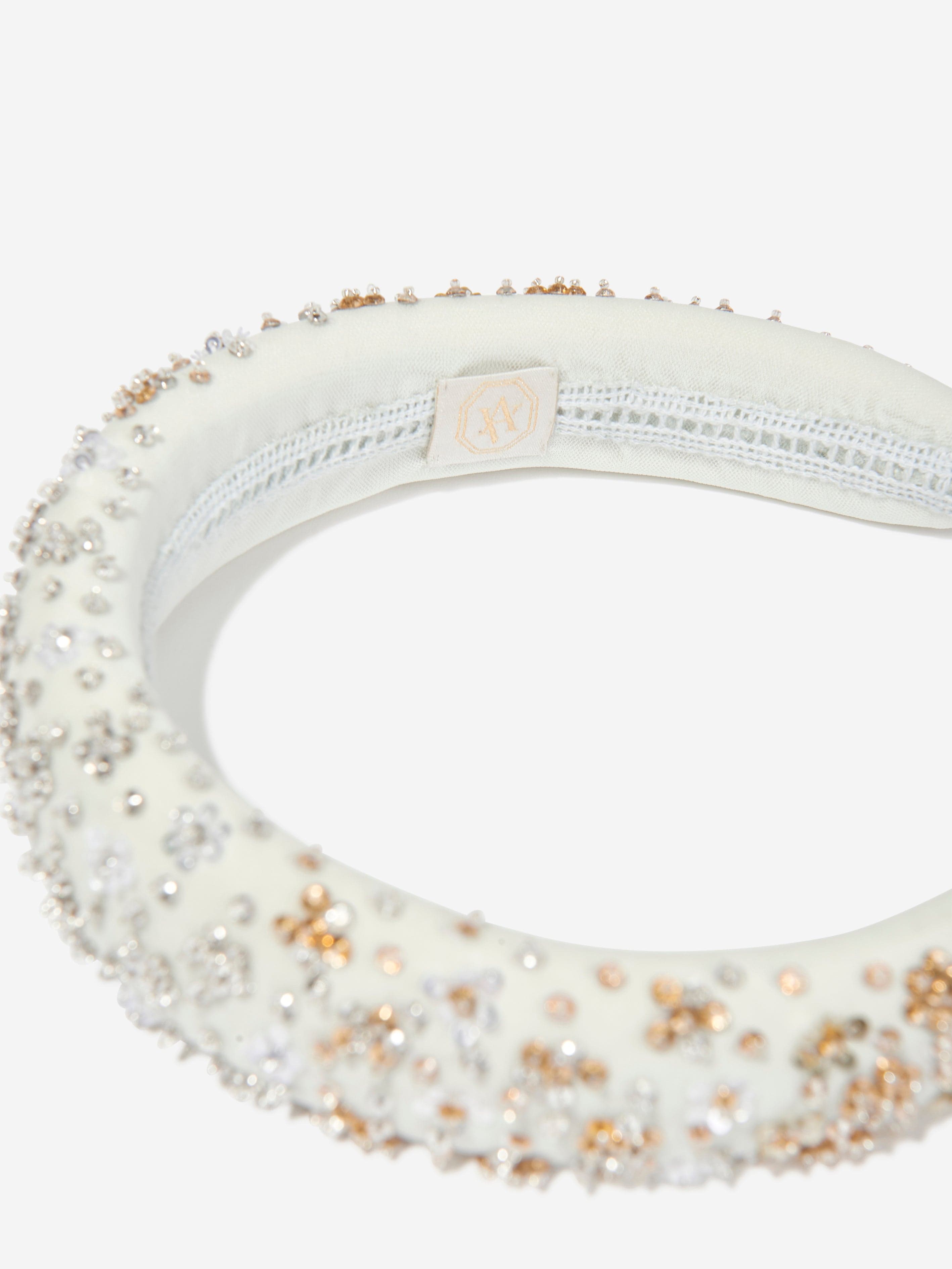Girls Embellished Headband in Blue