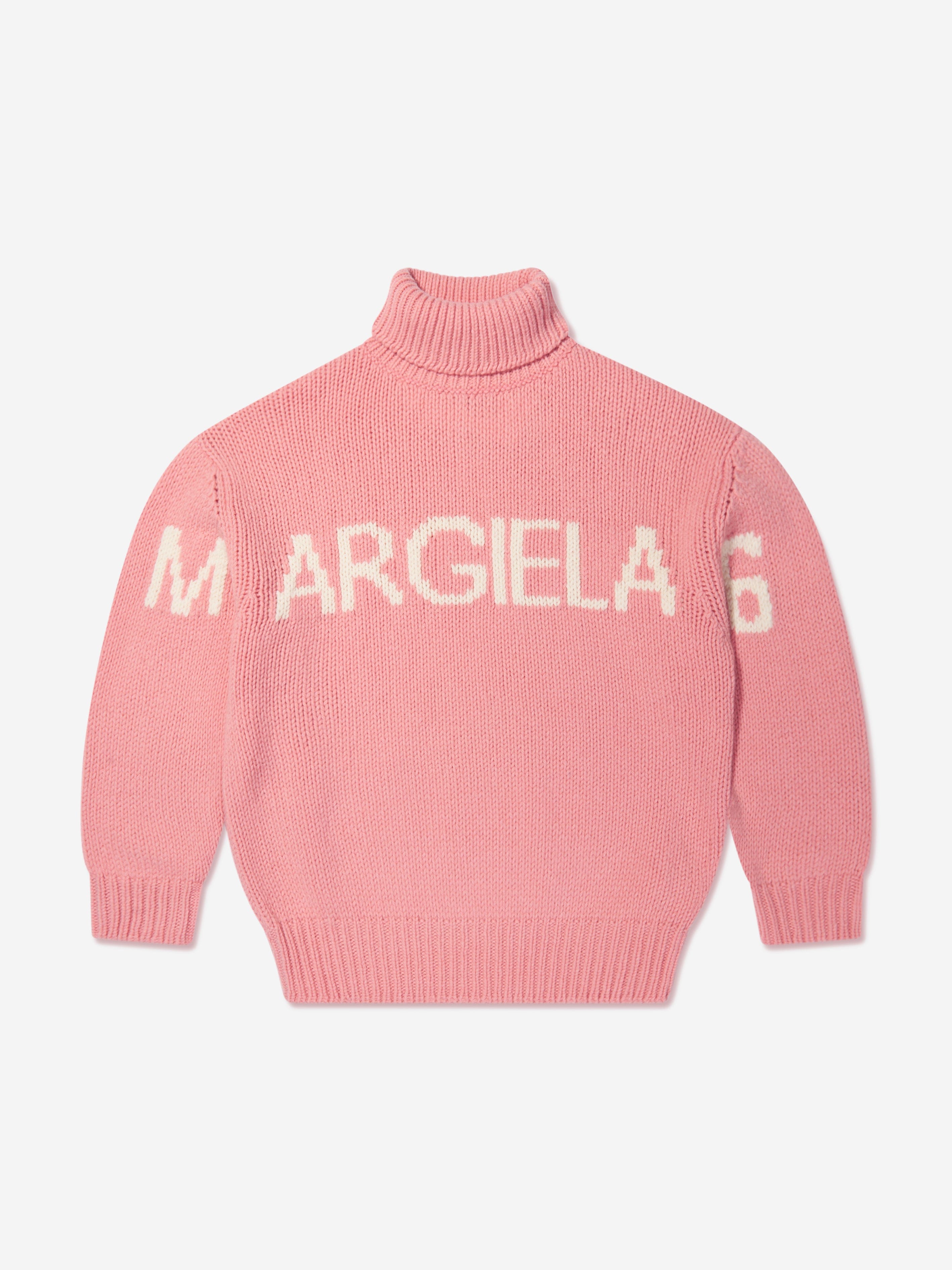 MM6 Maison Margiela Kids Logo Knitted Rollneck Jumper