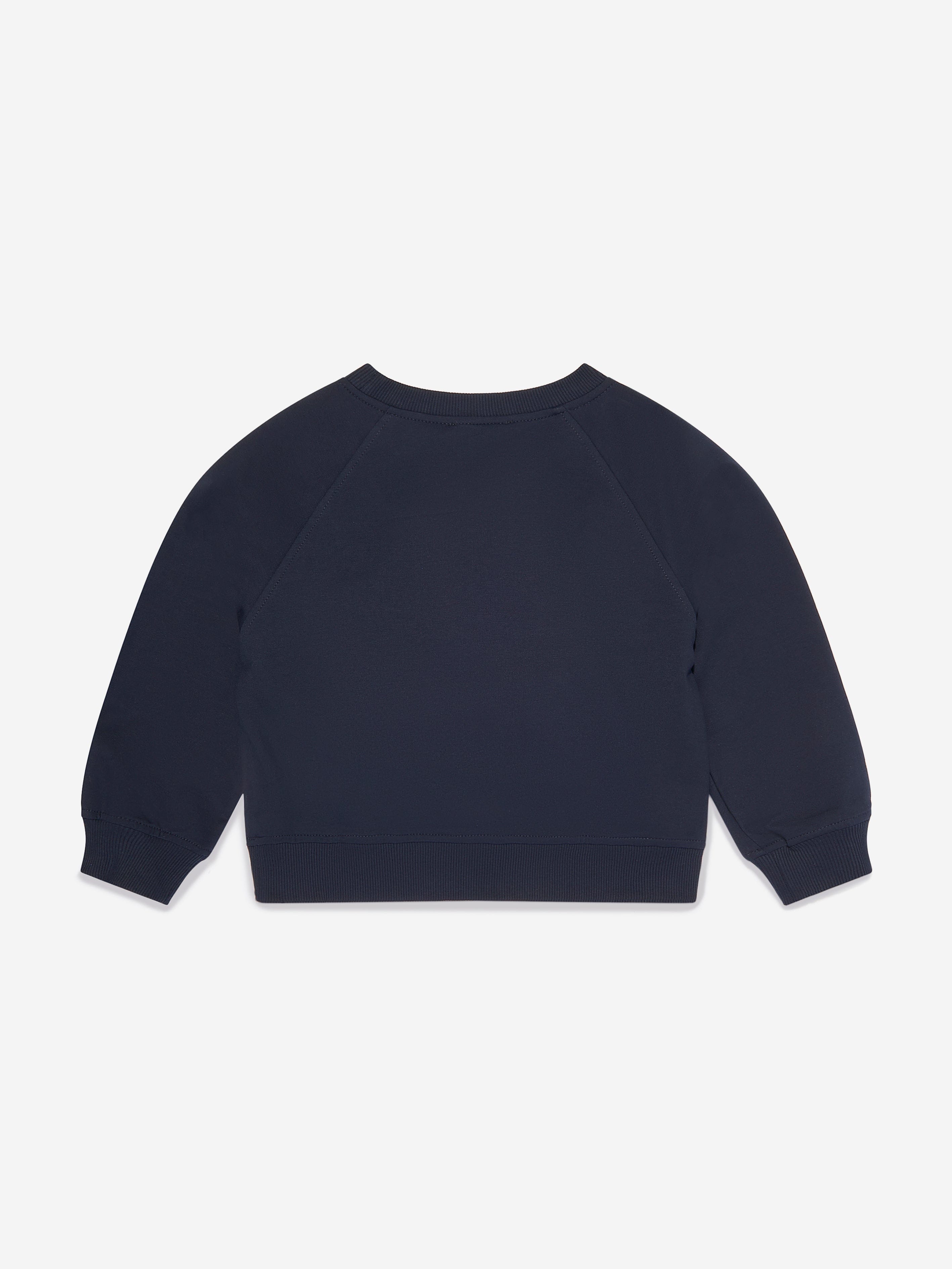 Mama Luma Girls Organza Flower Sweatshirt in Navy