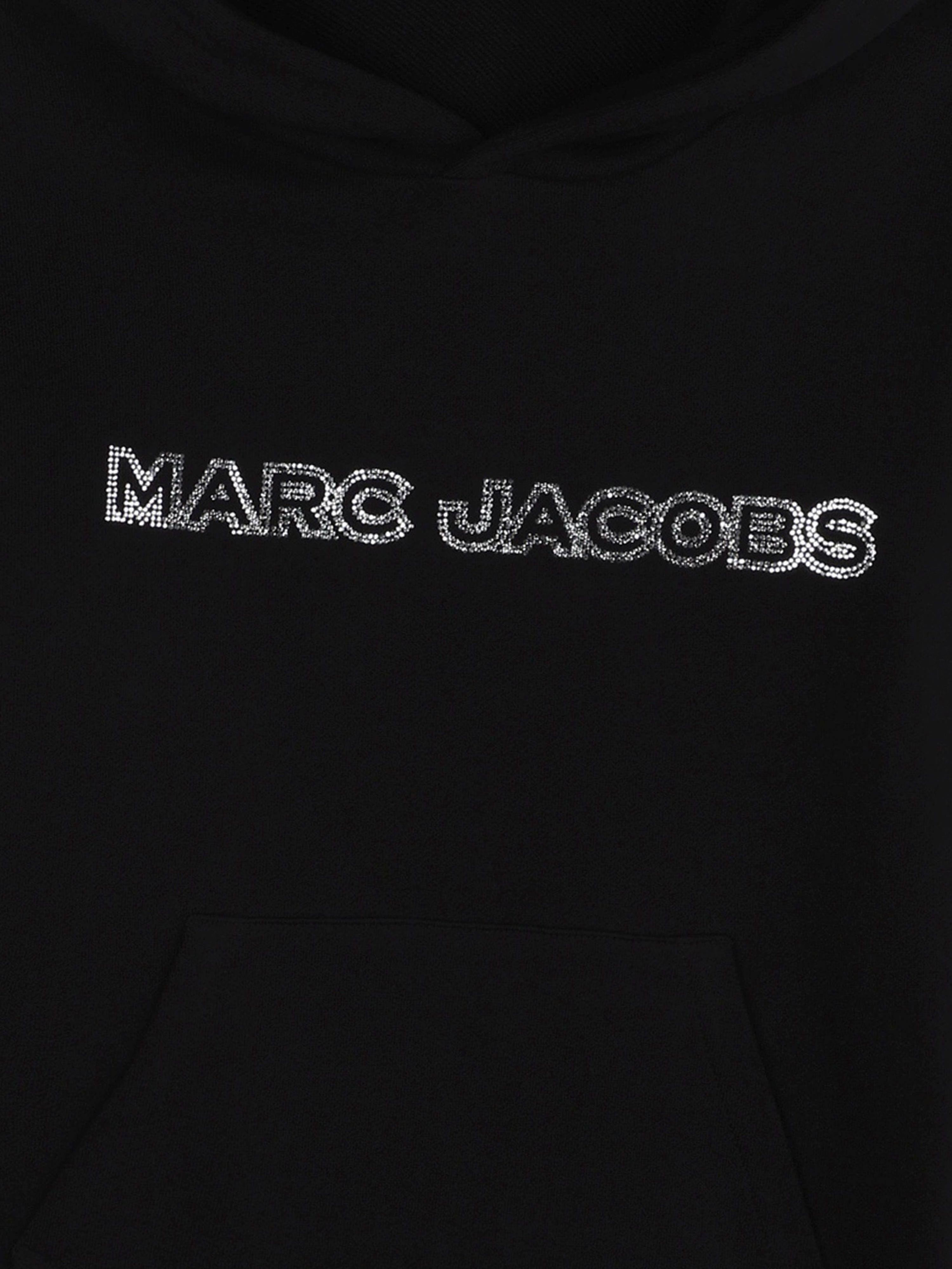 MARC JACOBS Girls Hooded Sweater Dress in Black
