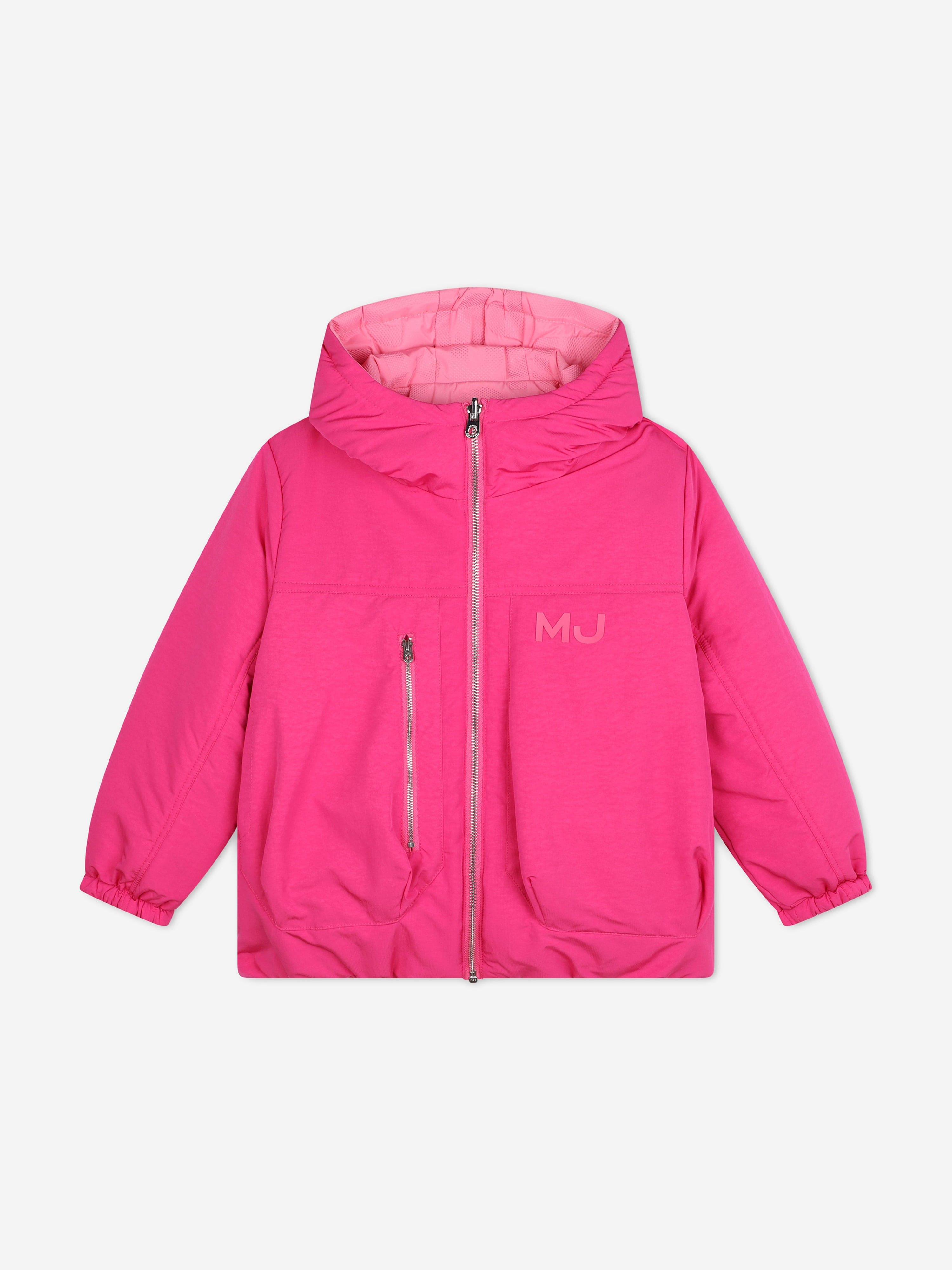 MARC JACOBS Girls Reversible Puffer Jacket in Pink