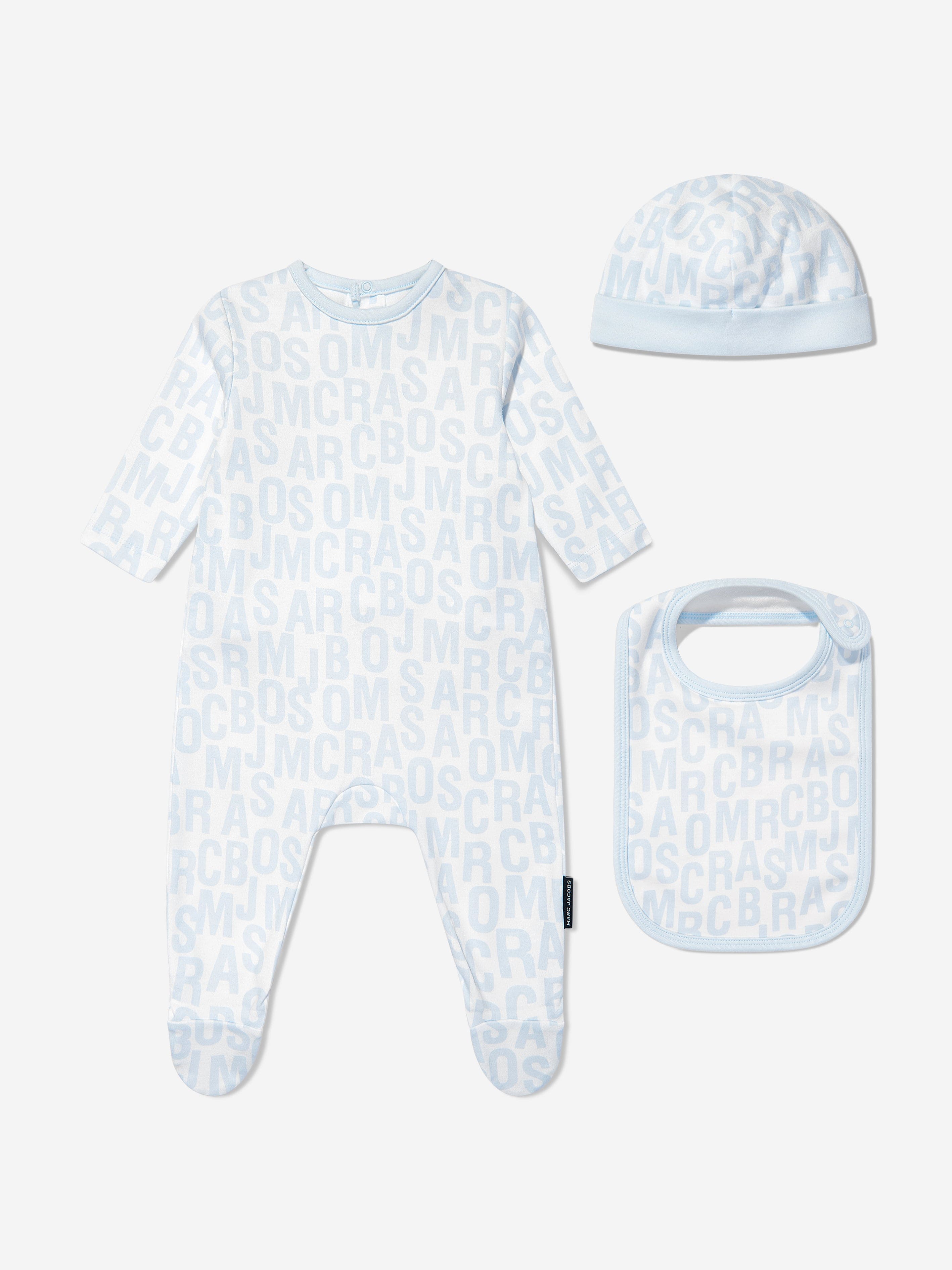 MARC JACOBS Baby Boys Babygrow Gift Set in Blue
