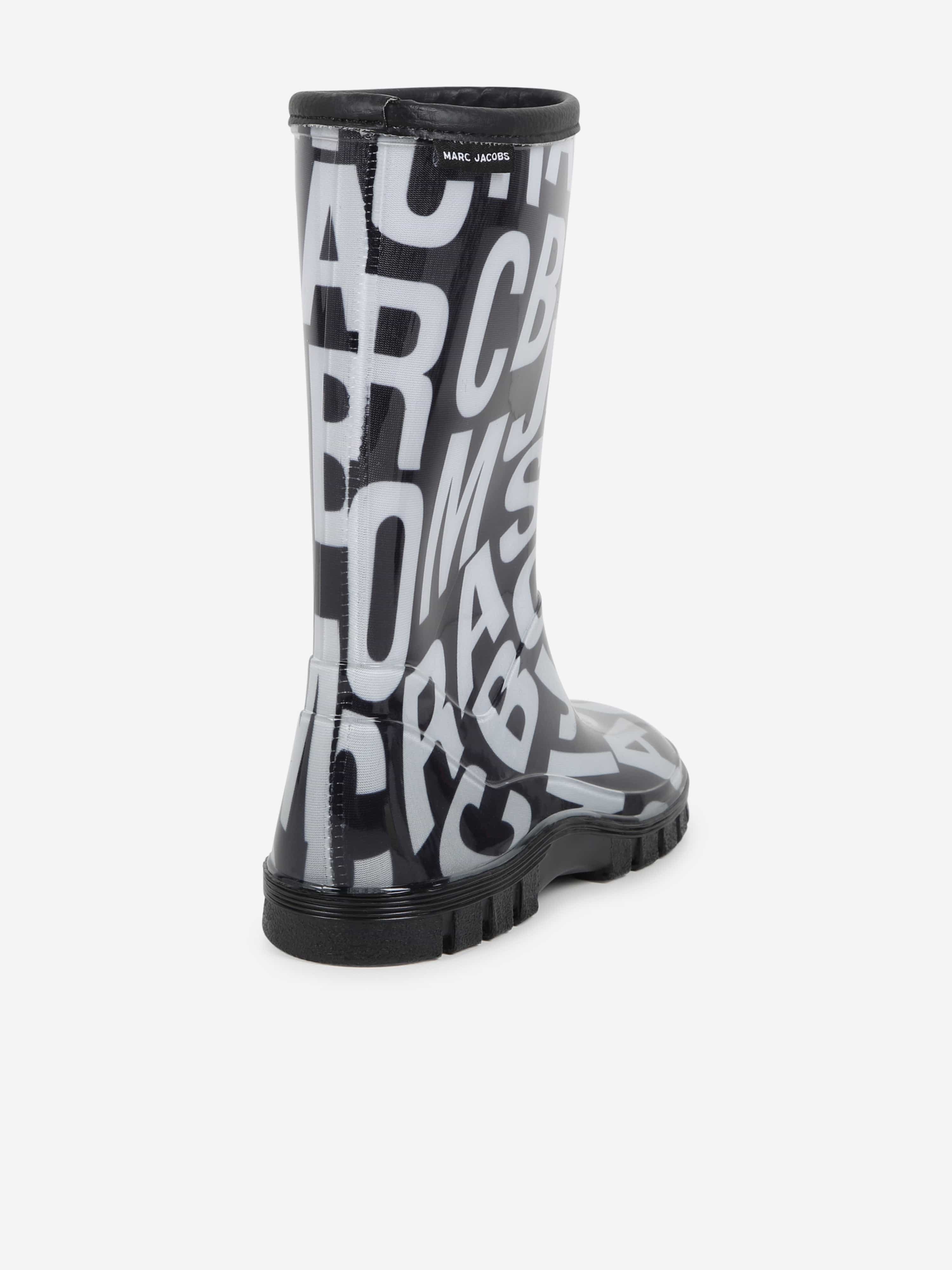 MARC JACOBS Kids Logo Rain Boots in Black