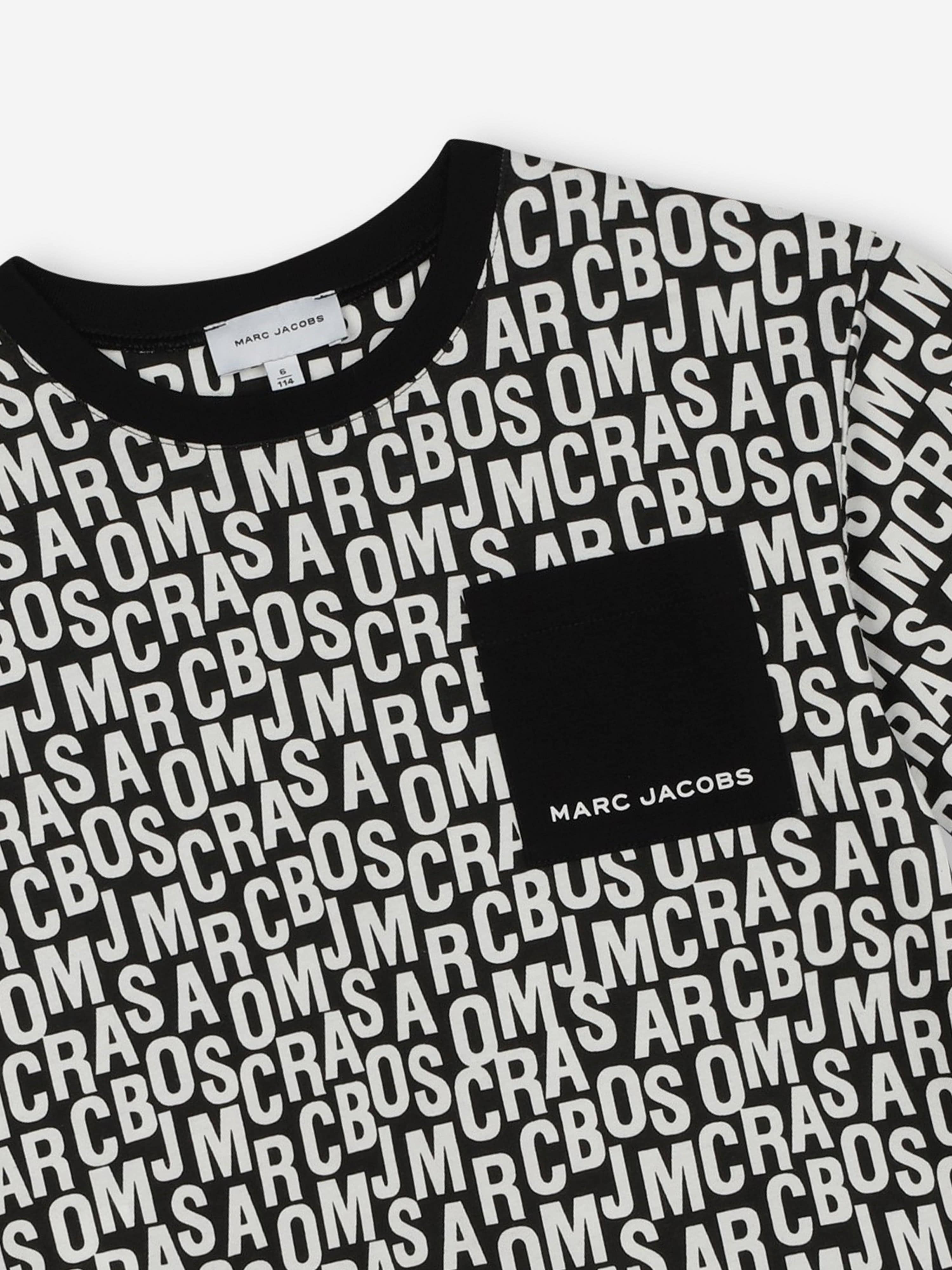 MARC JACOBS Kids Logo Pocket T-Shirt in Black